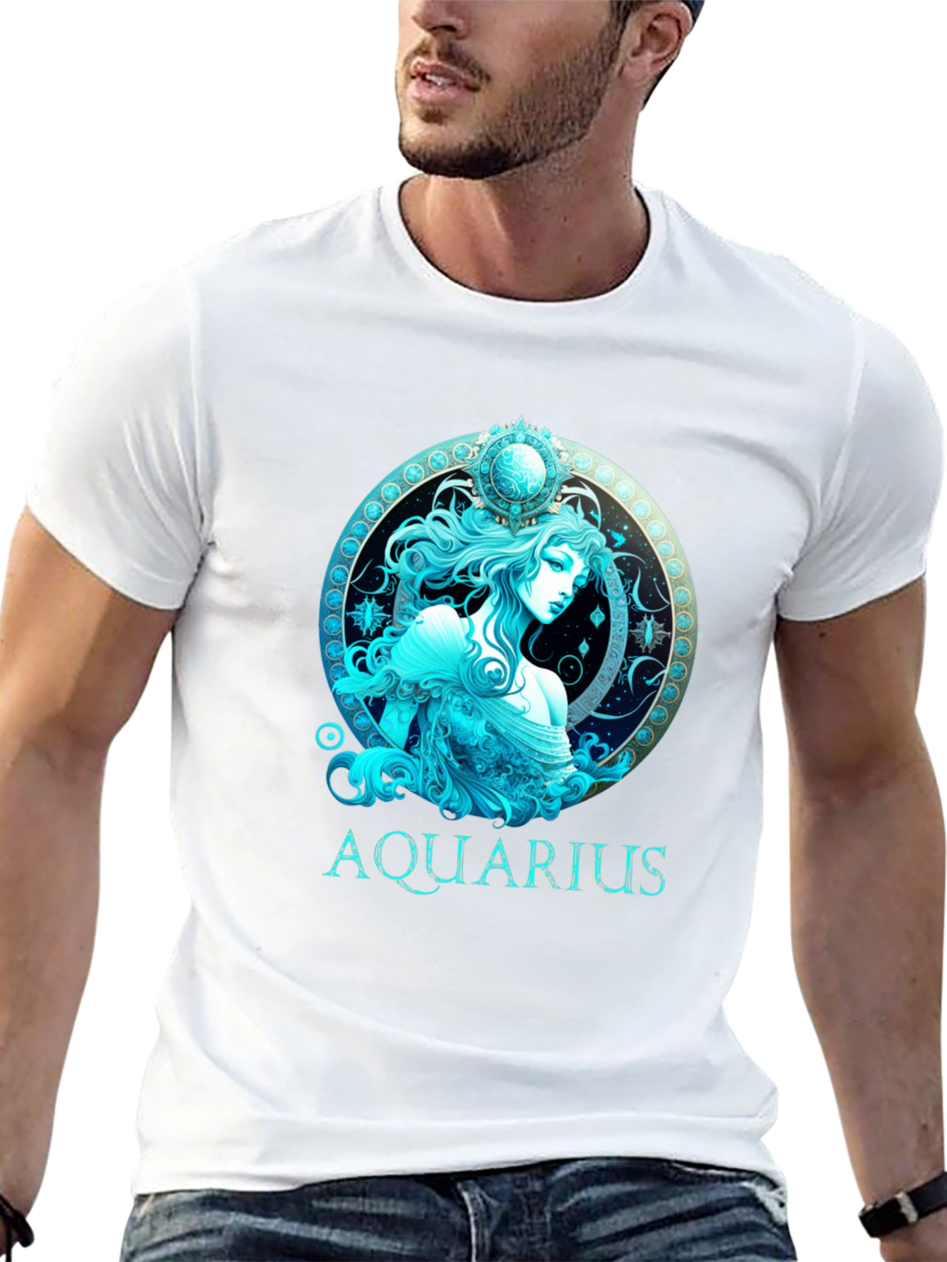 Aquarius Zodiac T-Shirt - Stylish Astrological Design