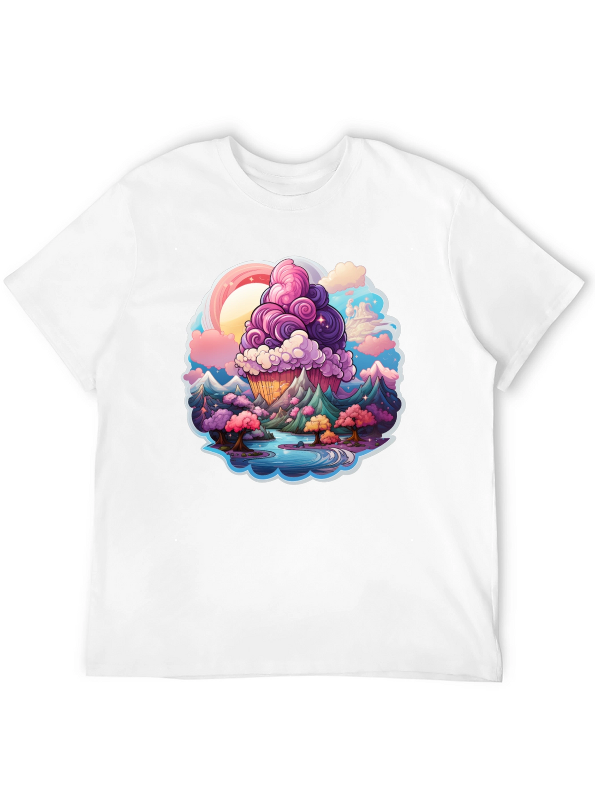 Fantasy Landscape Cupcake Graphic Tee