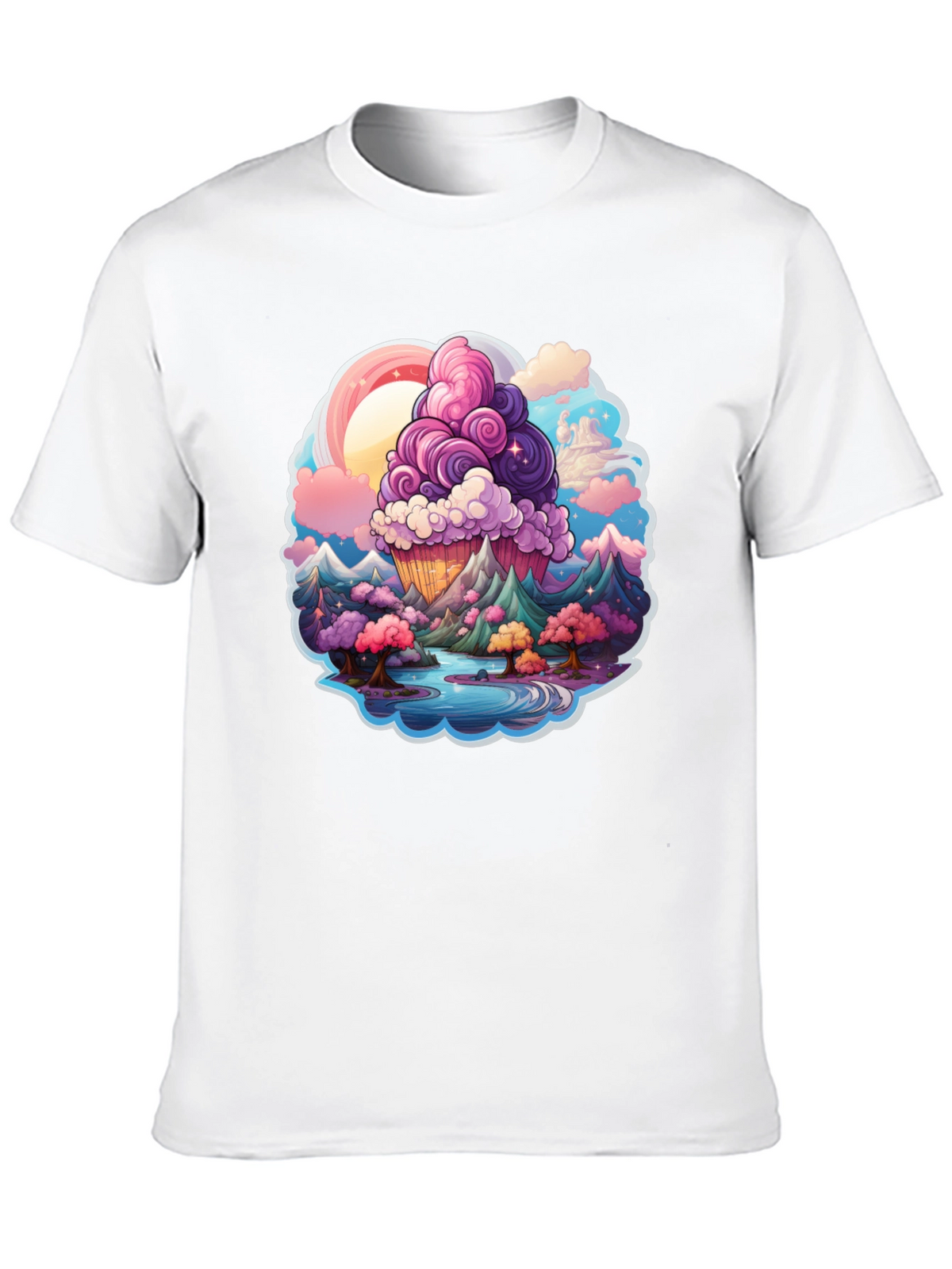 Fantasy Landscape Cupcake Graphic Tee