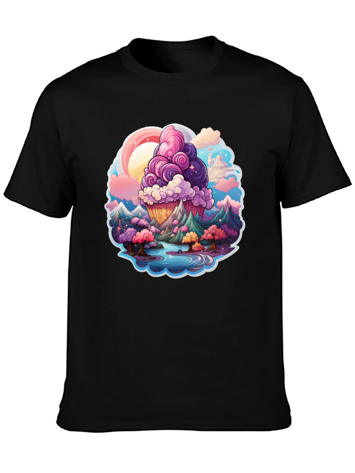 Fantasy Landscape Cupcake Graphic Tee