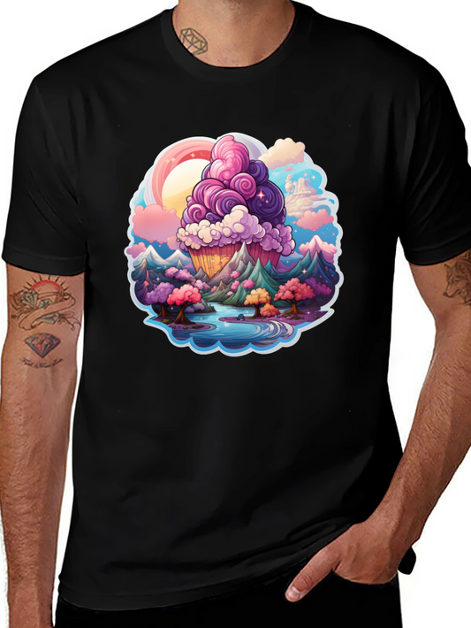 Fantasy Landscape Cupcake Graphic Tee
