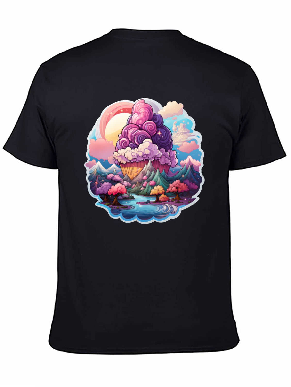 Fantasy Landscape Cupcake Graphic Tee