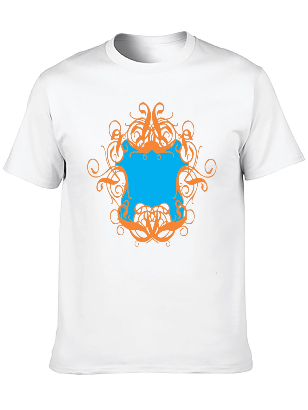 Graphic Tee - Black T-Shirt with Ornamental Design