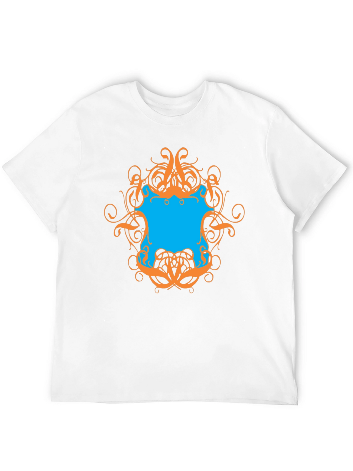 Graphic Tee - Black T-Shirt with Ornamental Design