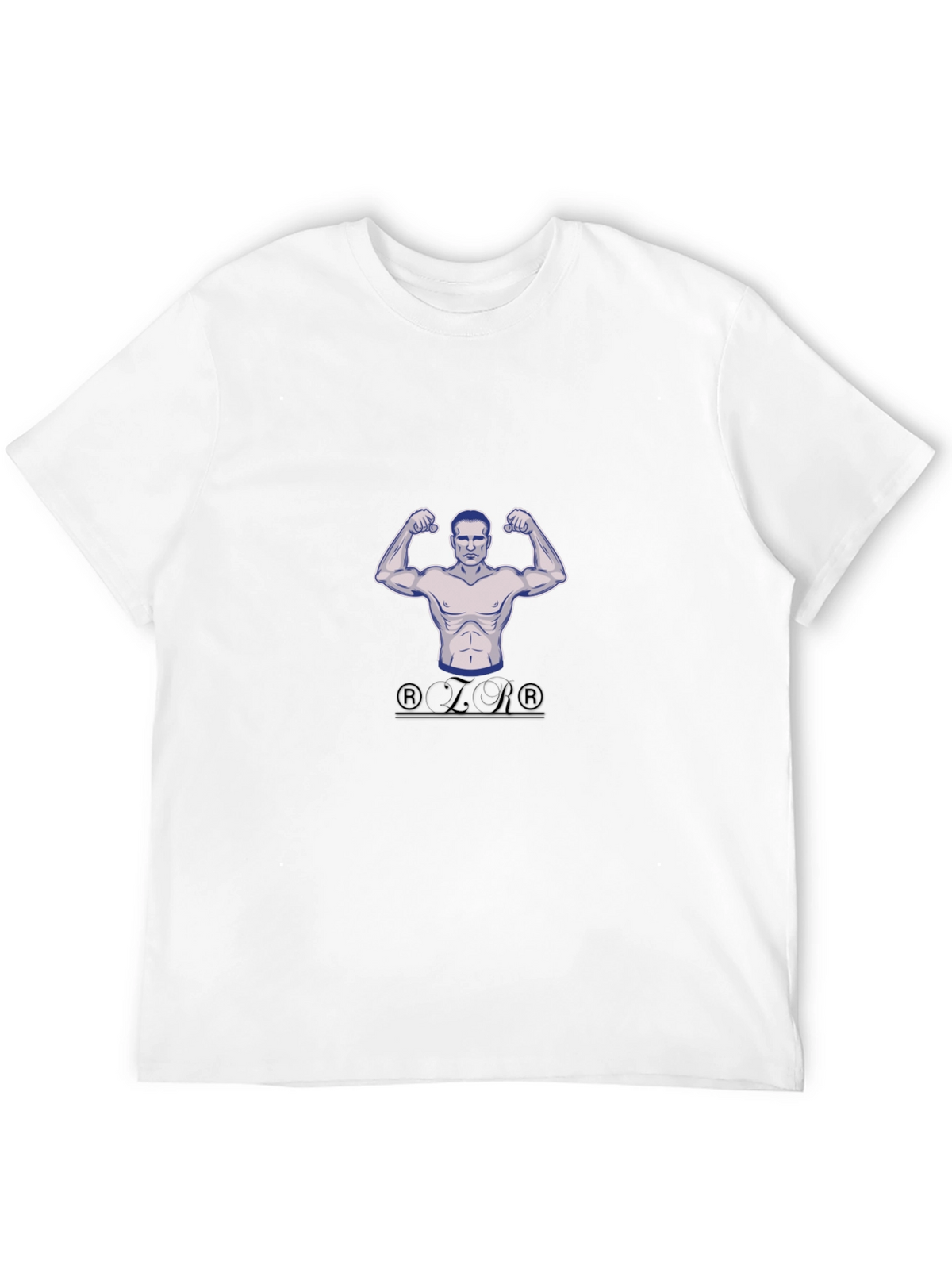 Mens Black Graphic T-Shirt - Bodybuilder Design