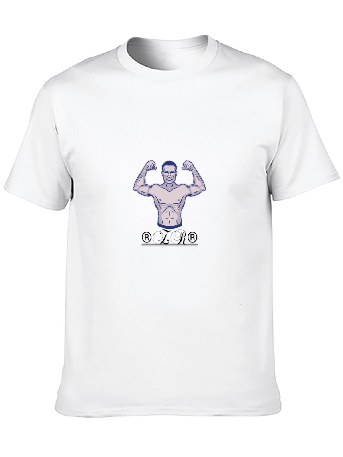 Mens Black Graphic T-Shirt - Bodybuilder Design