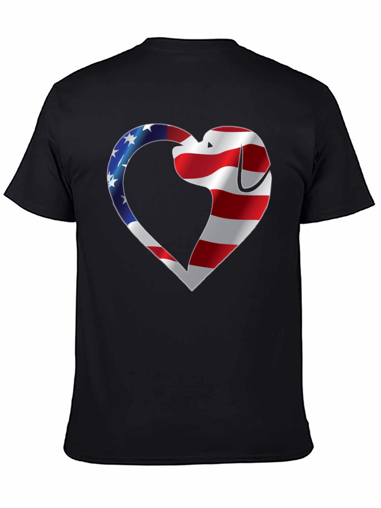 Patriotic Dog Heart T-Shirt