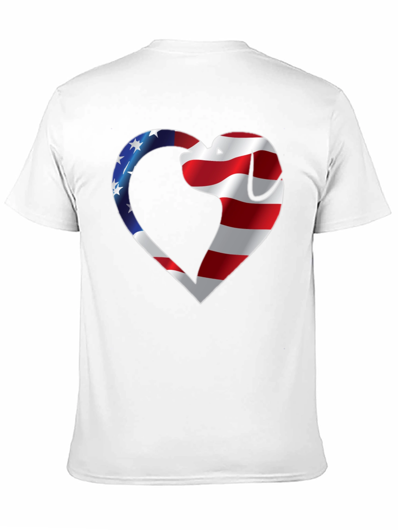 Patriotic Dog Heart T-Shirt