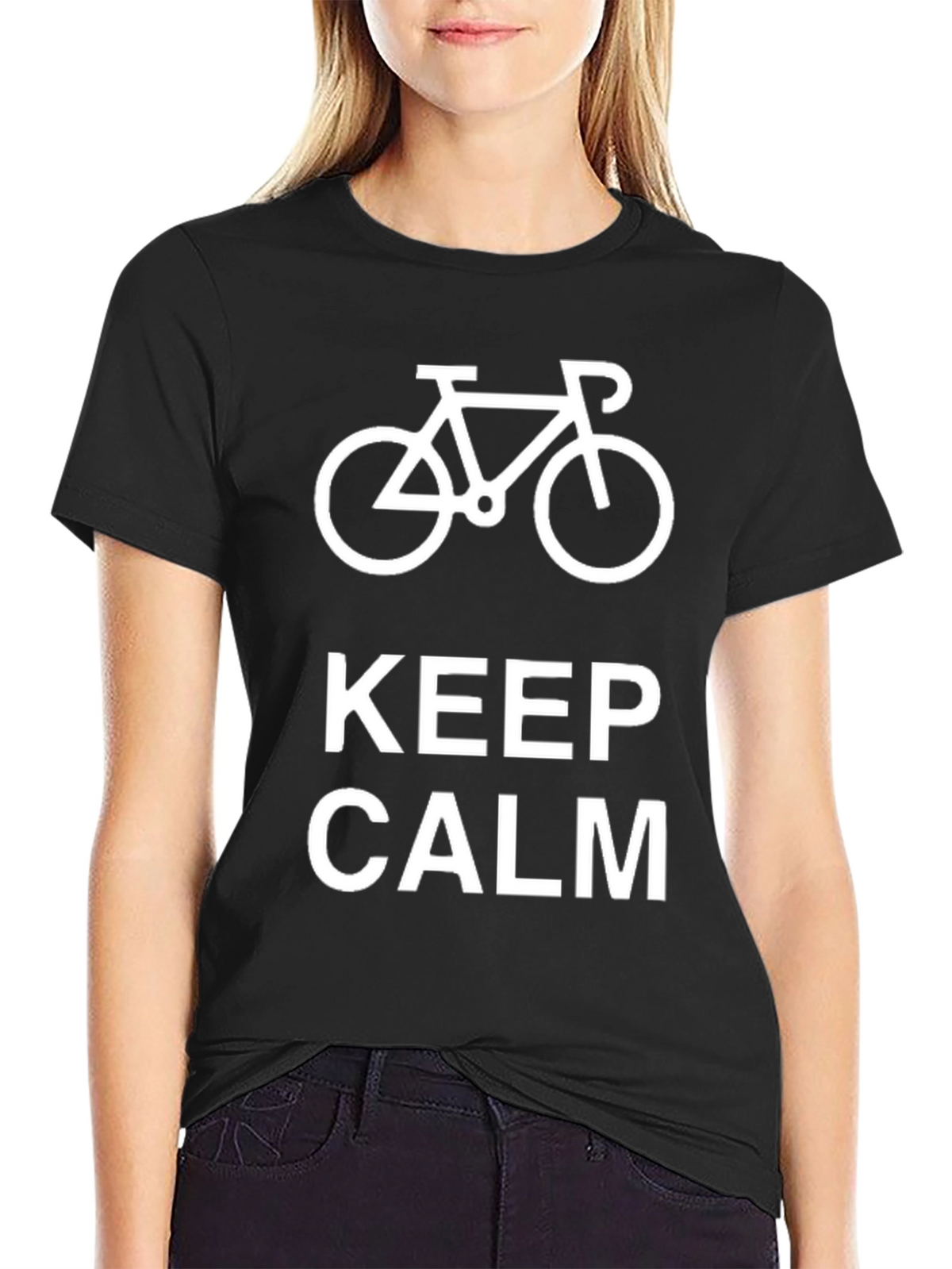 Keep Calm Cycling T-Shirt - Black