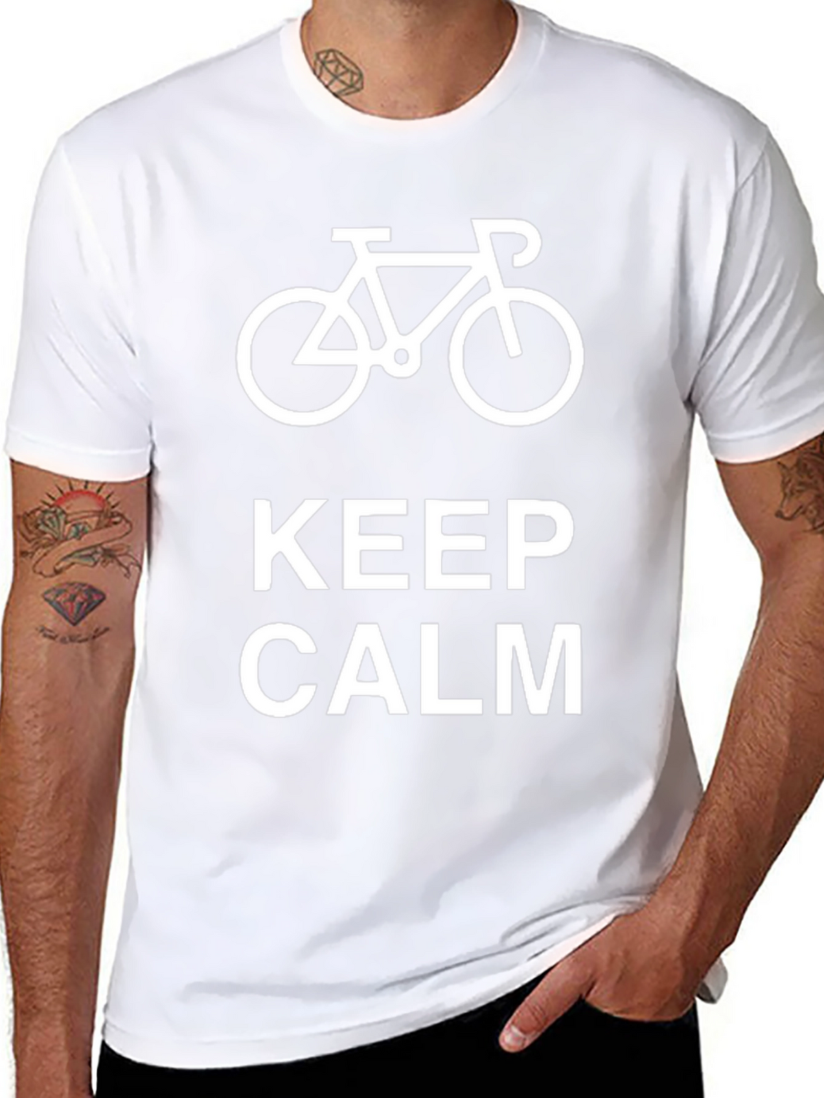 Keep Calm Cycling T-Shirt - Black