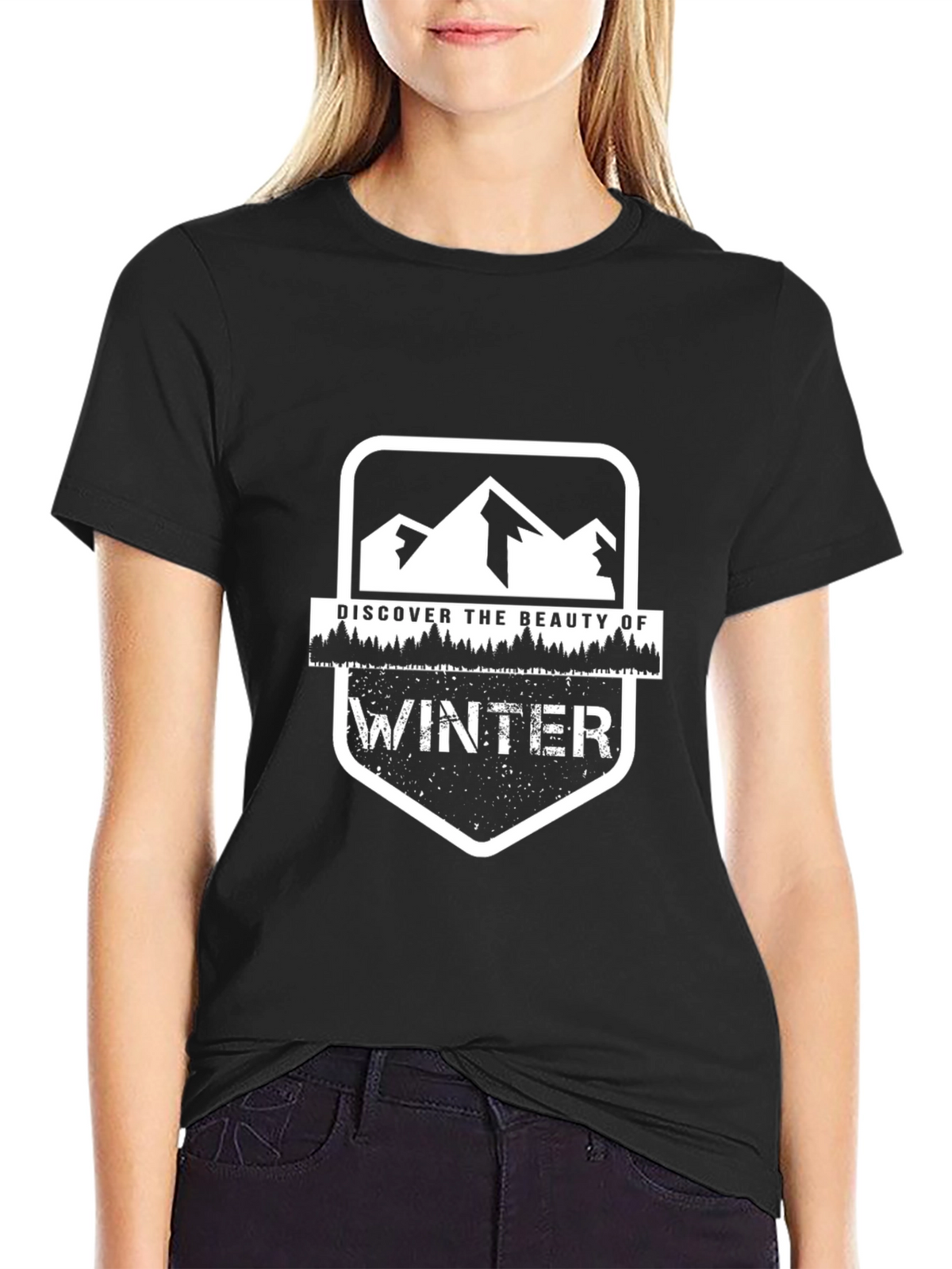 Discover Winter Graphic Tee - Black
