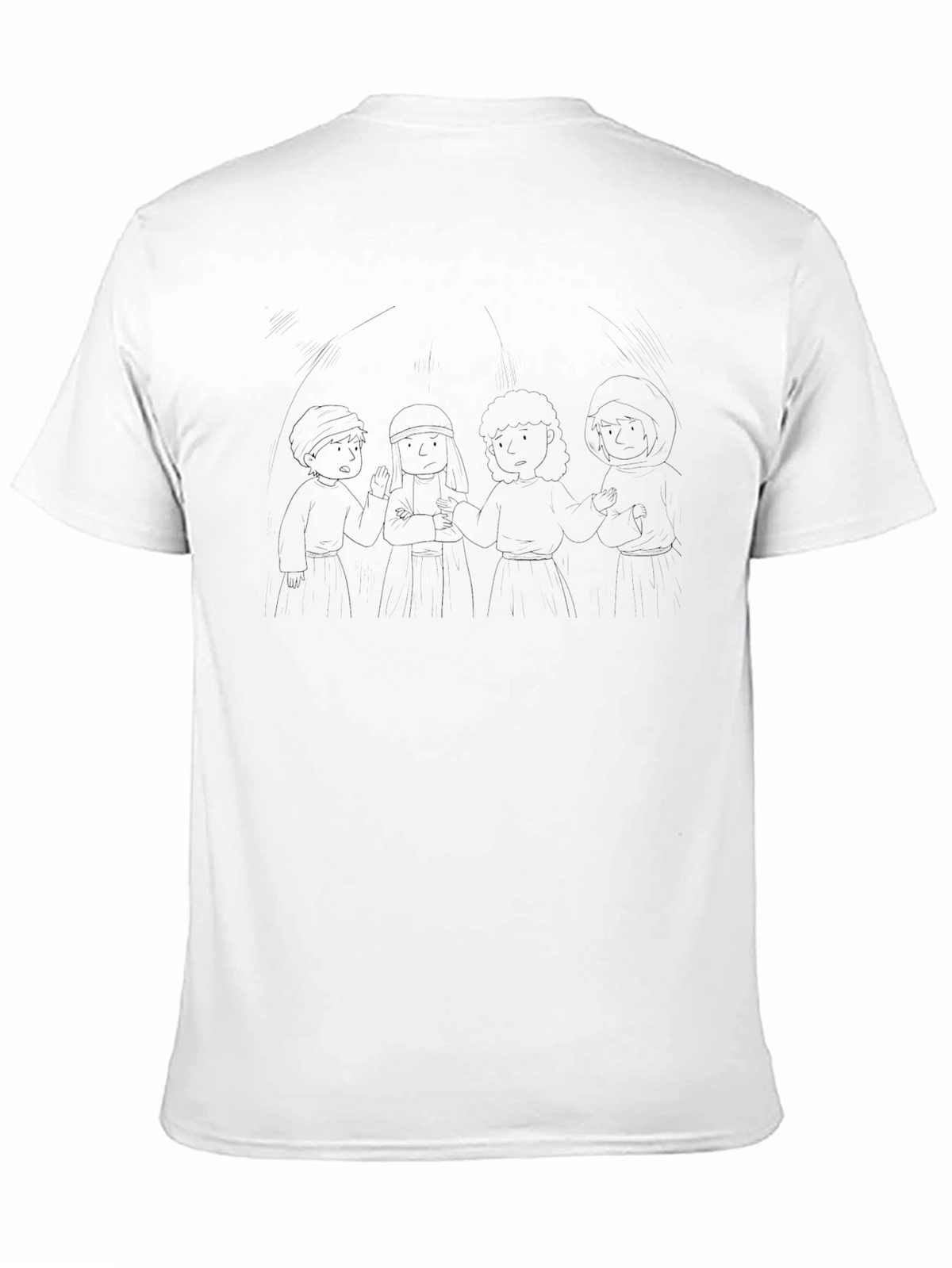 Sketch Crew Tee - Unisex Black T-Shirt