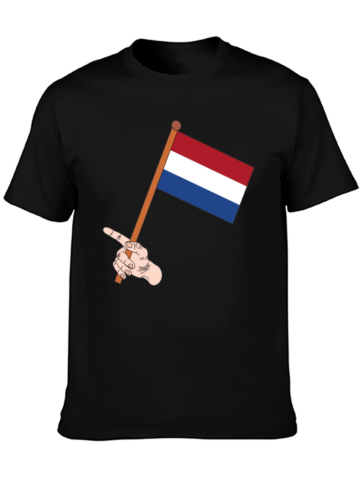 Netherlands Flag T-Shirt - Pointing Hand Graphic Tee