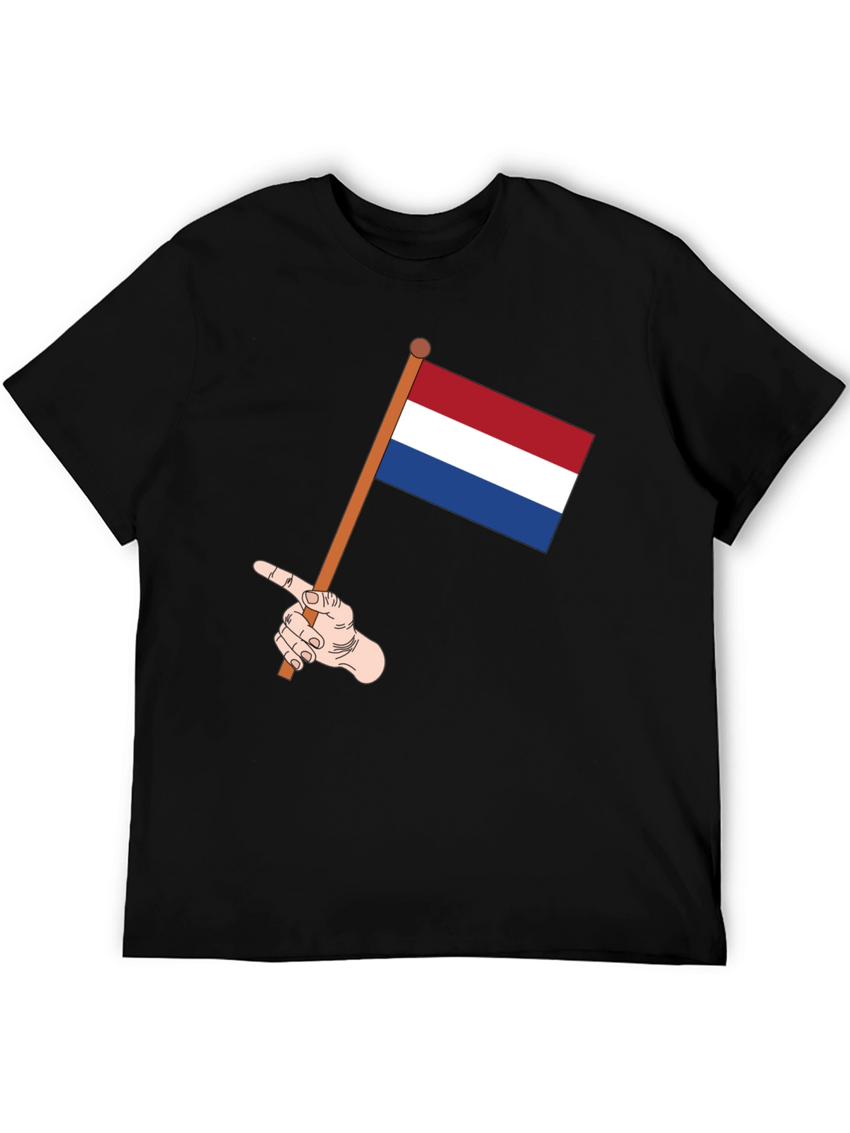 Netherlands Flag T-Shirt - Pointing Hand Graphic Tee