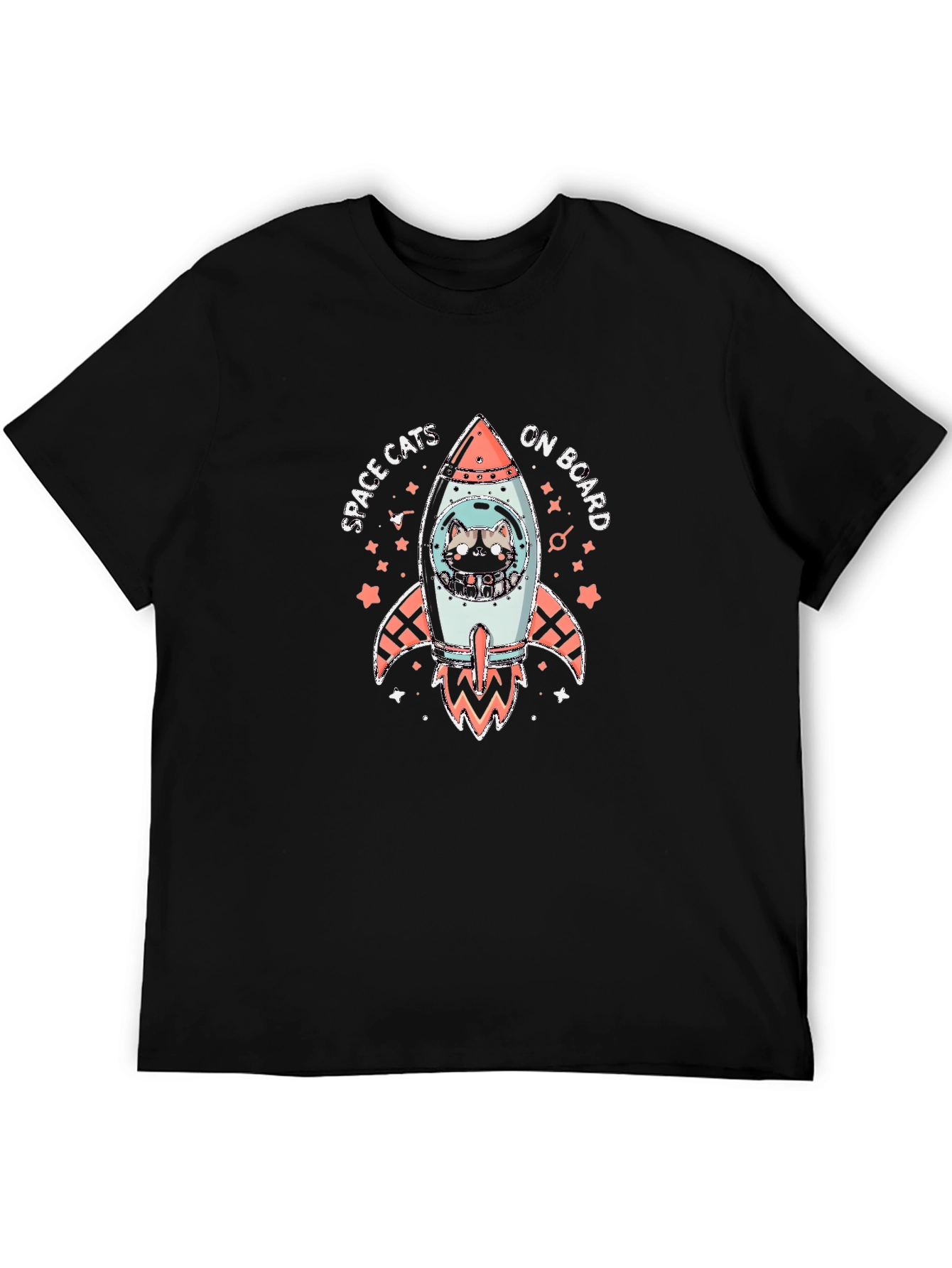 Space Cats Rocket Graphic Tee