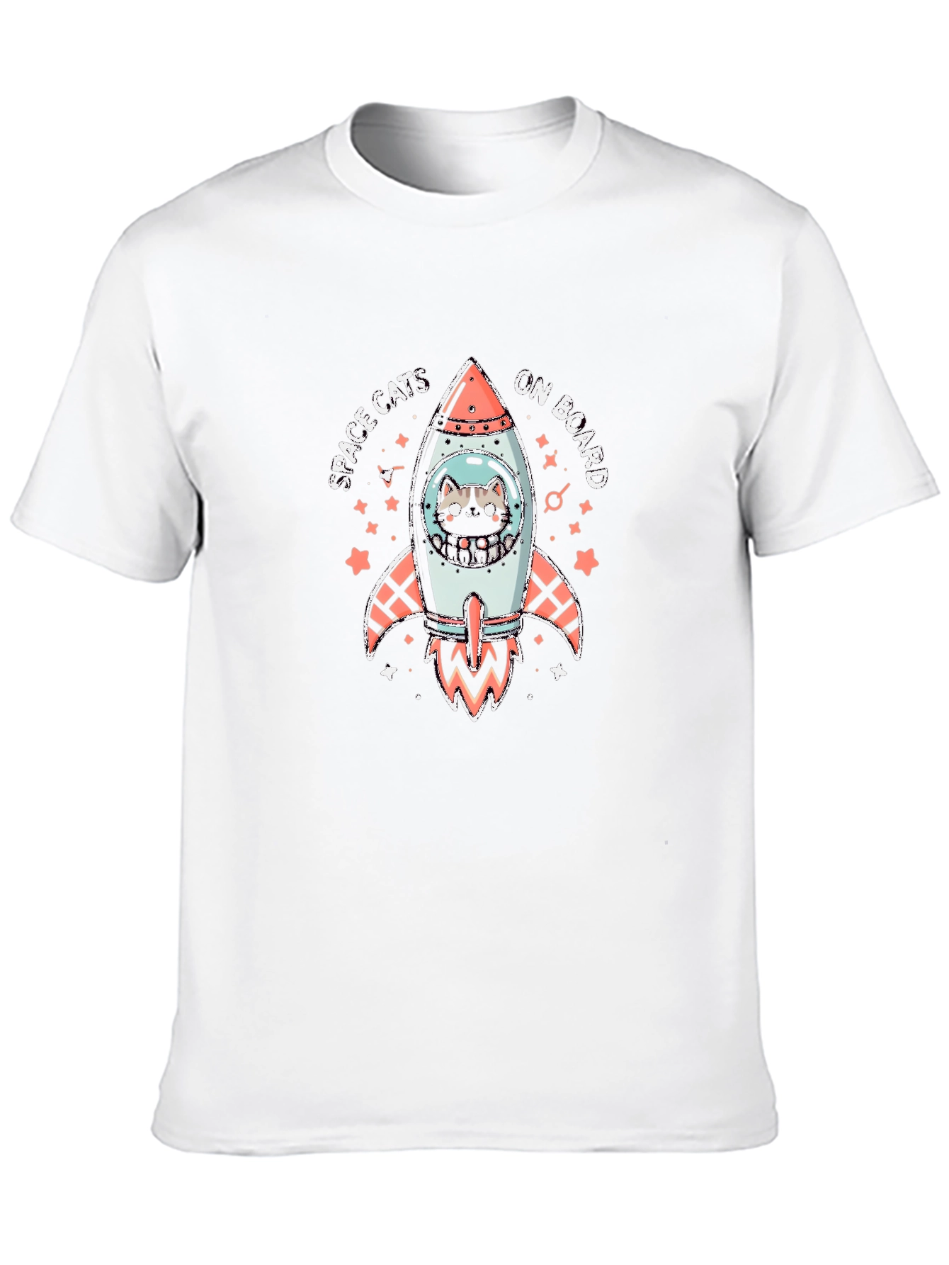 Space Cats Rocket Graphic Tee