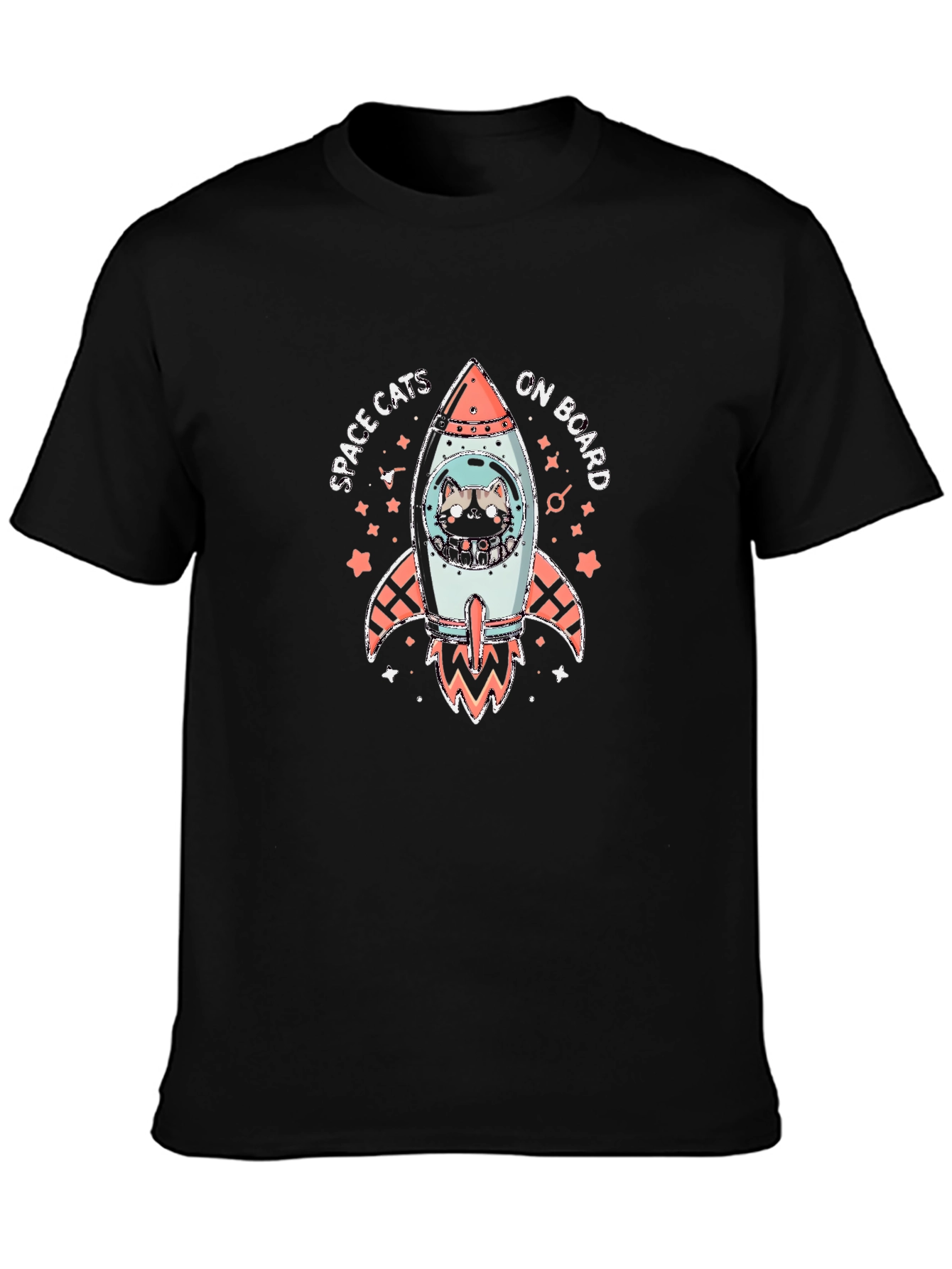 Space Cats Rocket Graphic Tee