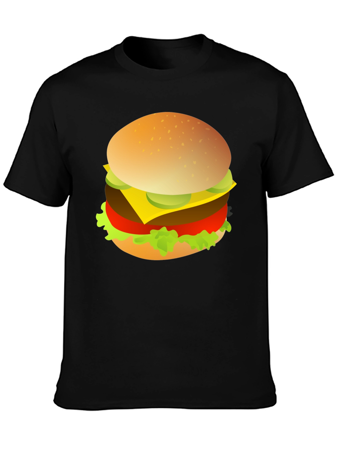 Burger Graphic Print Crew Neck T-Shirt