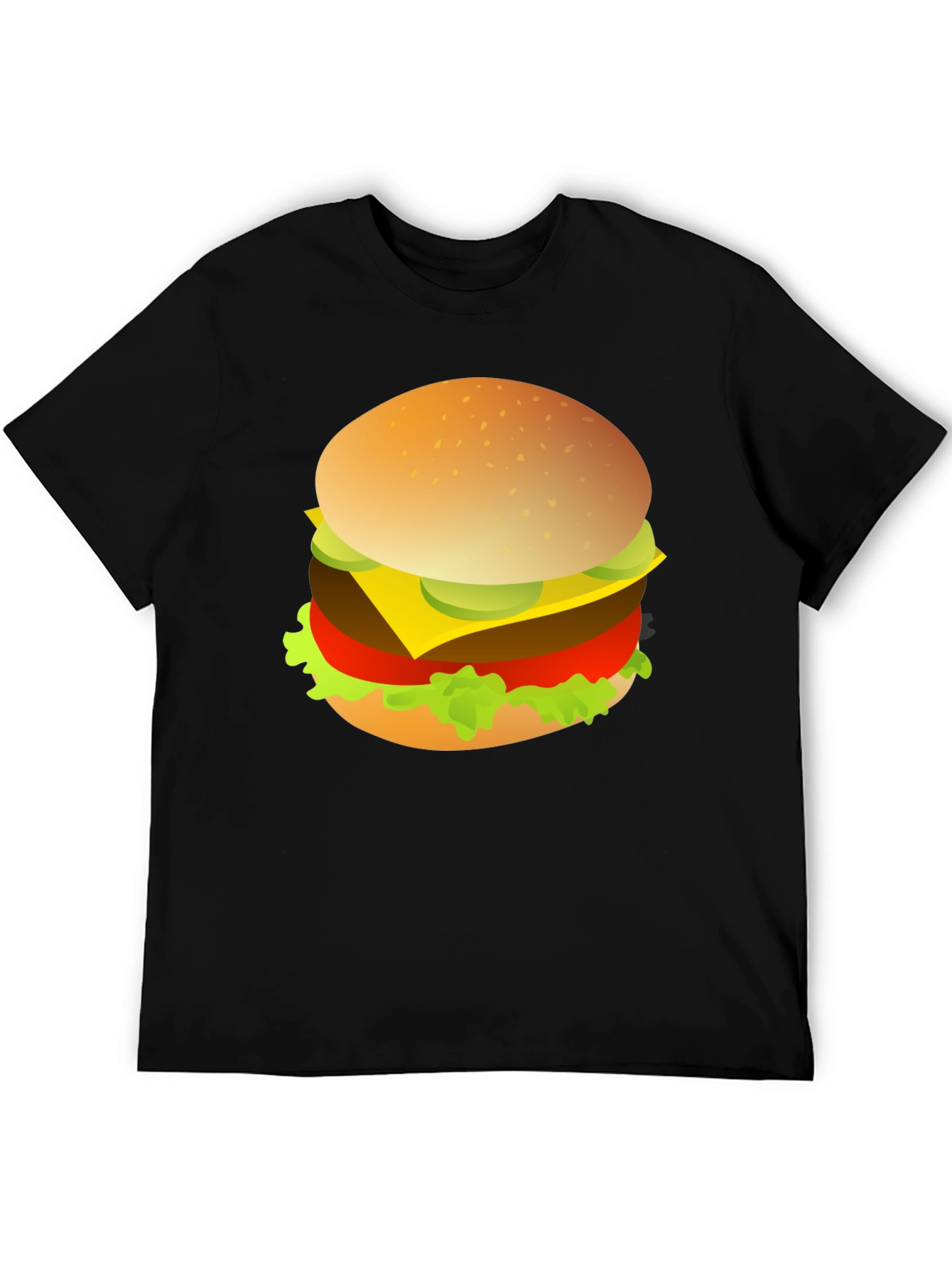 Burger Graphic Print Crew Neck T-Shirt