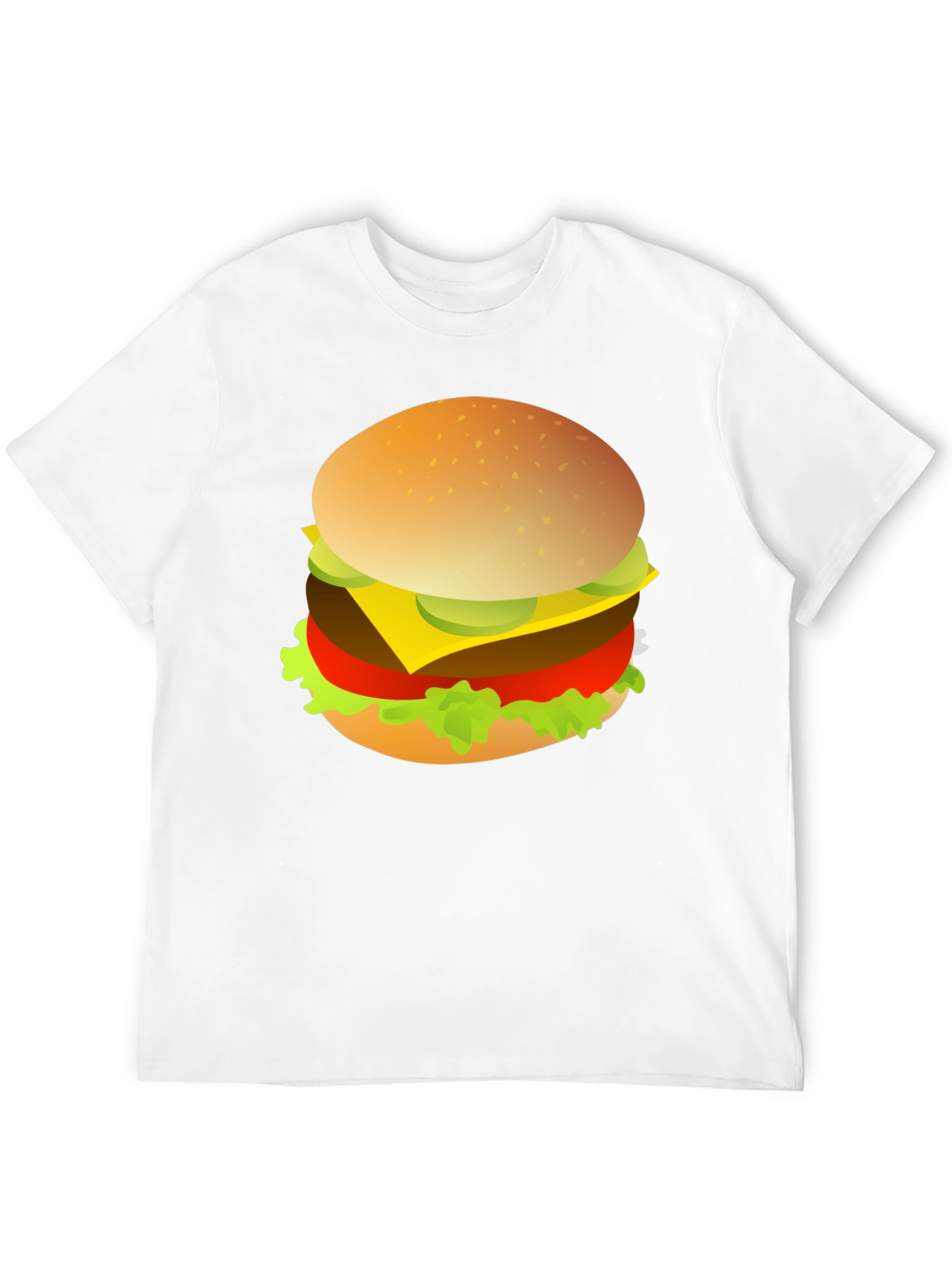 Burger Graphic Print Crew Neck T-Shirt