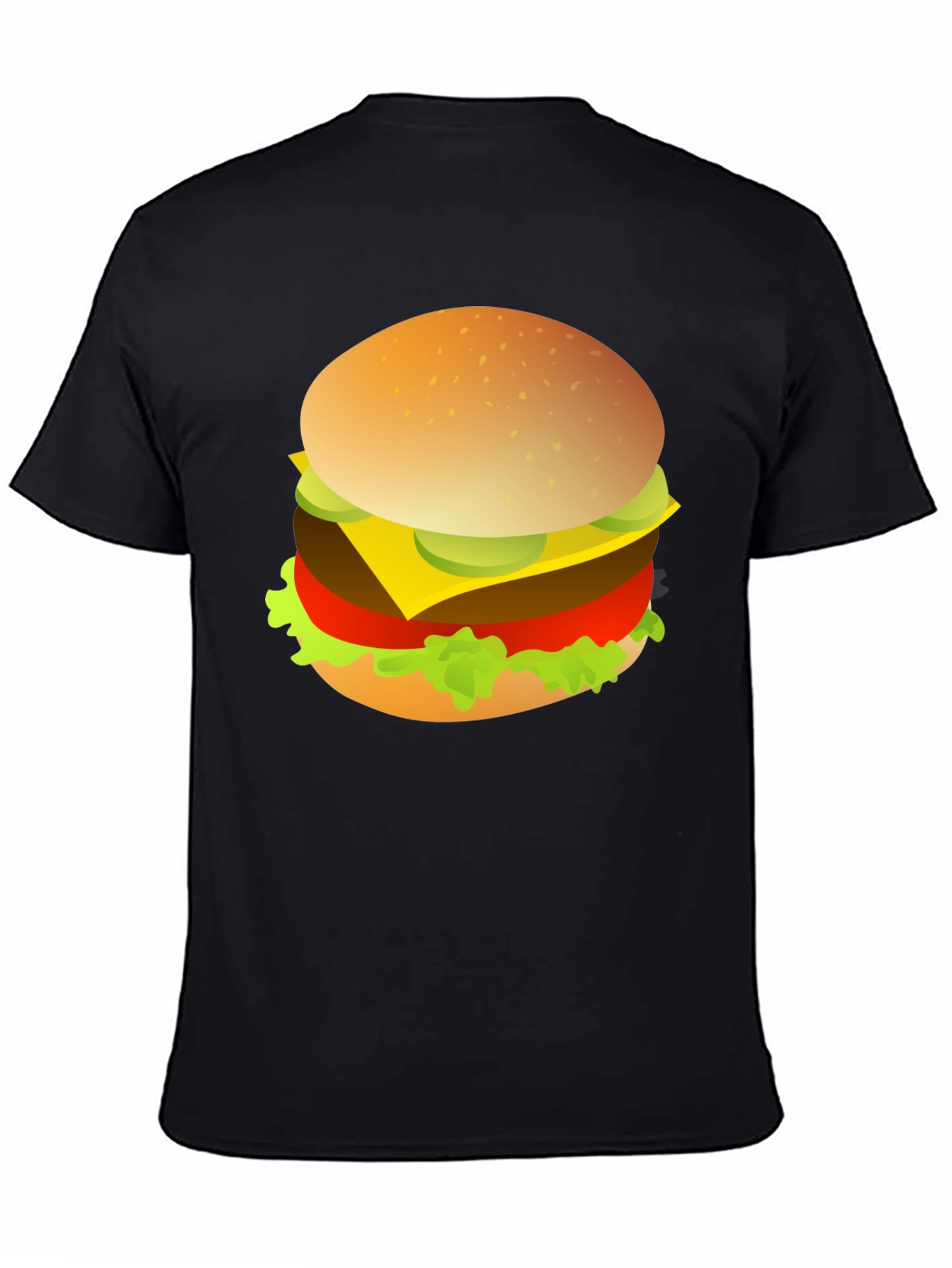 Burger Graphic Print Crew Neck T-Shirt
