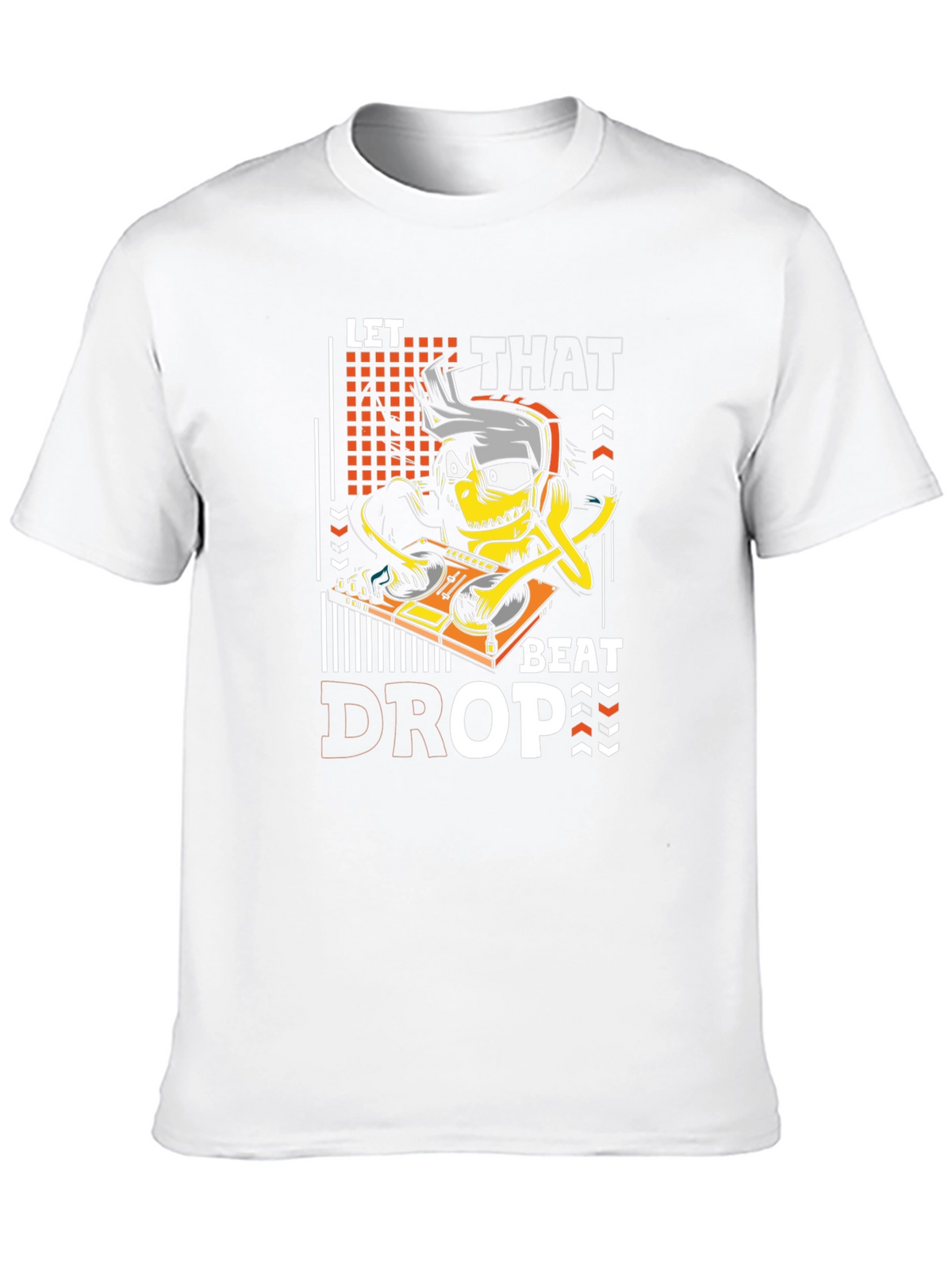 Let That Beat Drop T-Shirt DJ Cartoon Graphic Tee