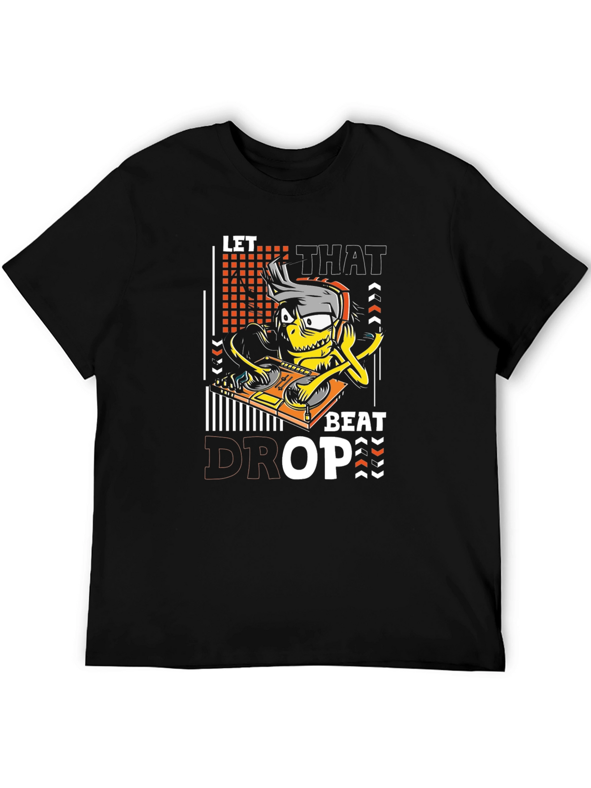 Let That Beat Drop T-Shirt DJ Cartoon Graphic Tee