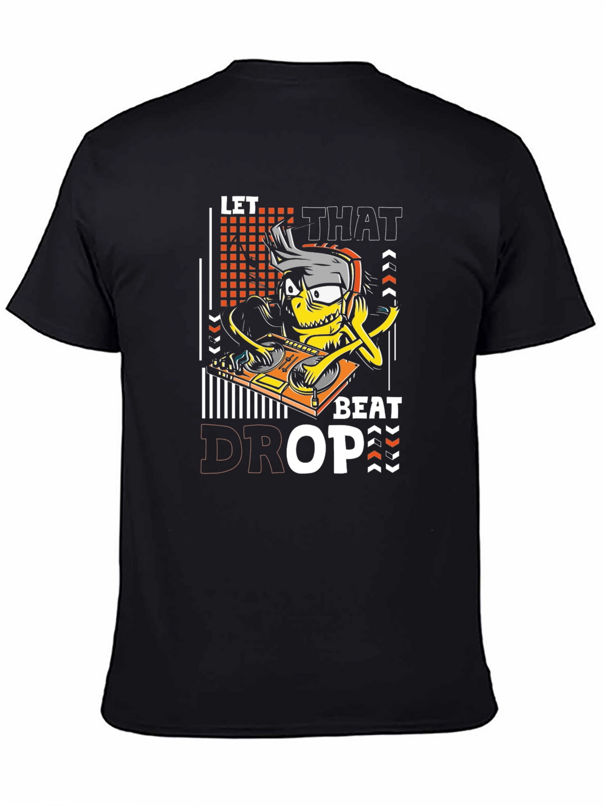 Let That Beat Drop T-Shirt DJ Cartoon Graphic Tee