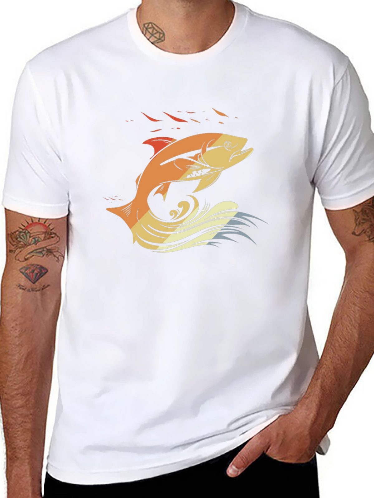 Fishing T-Shirt: Retro Fish Design