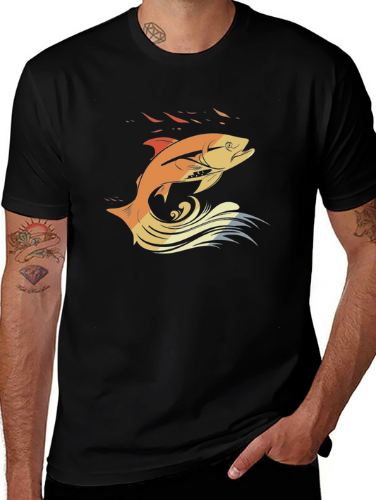 Fishing T-Shirt: Retro Fish Design