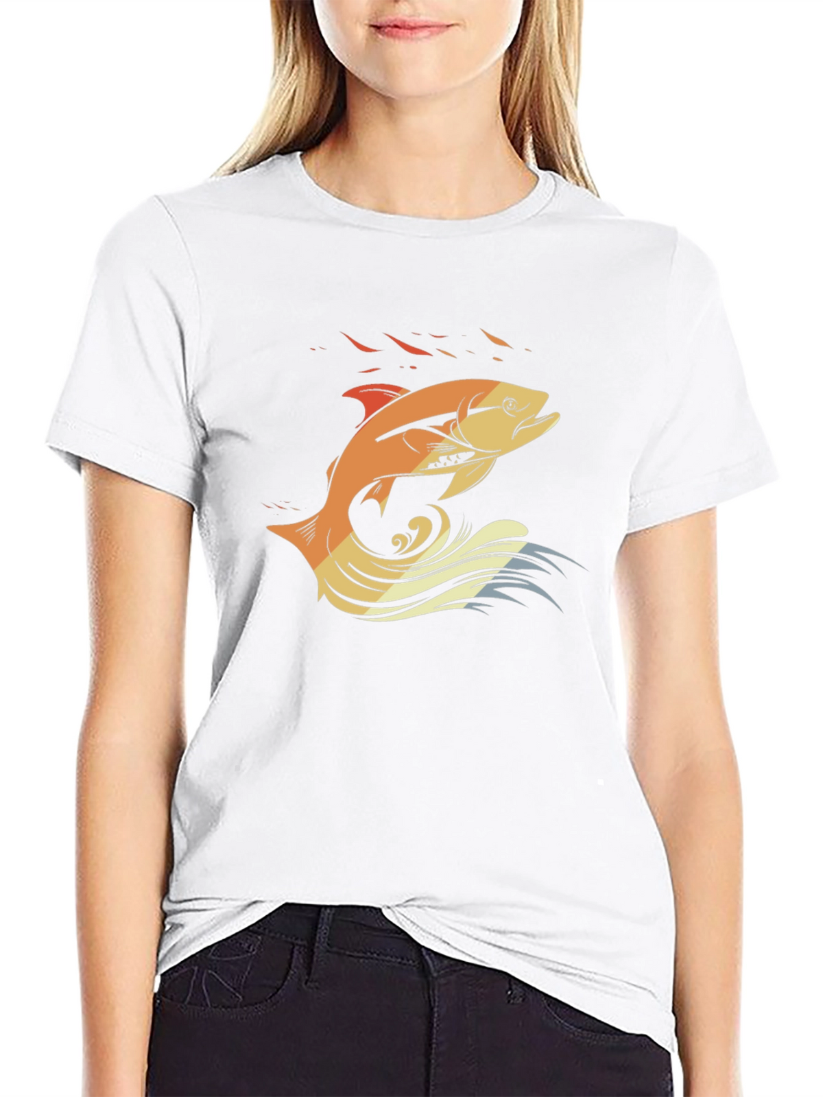 Fishing T-Shirt: Retro Fish Design