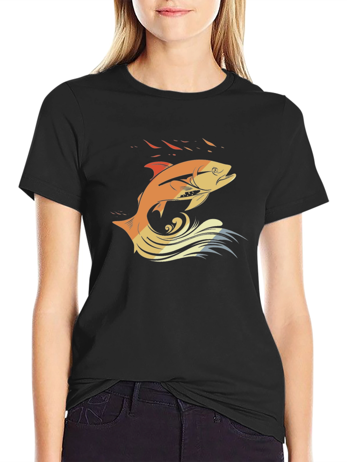 Fishing T-Shirt: Retro Fish Design