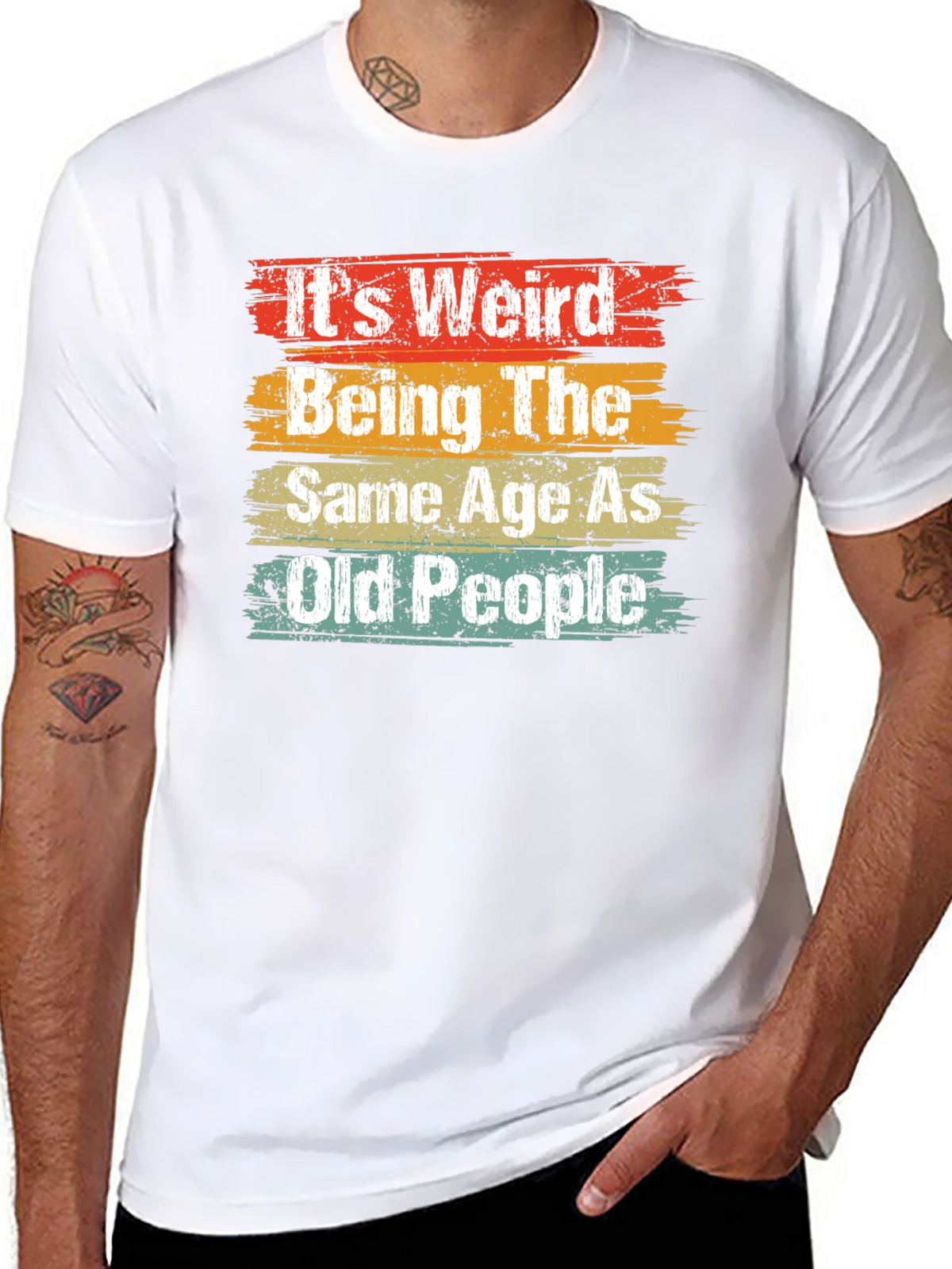 Funny Same Age As Old People Graphic Tee