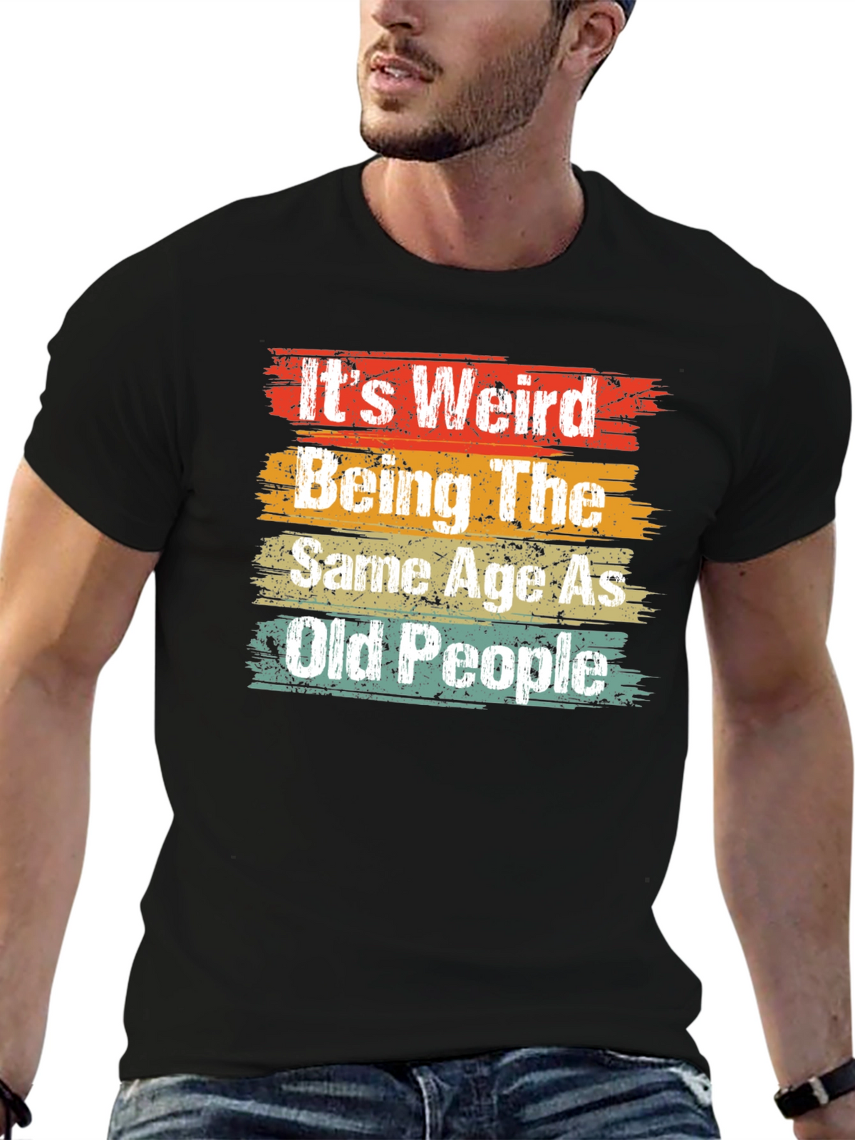 Funny Same Age As Old People Graphic Tee