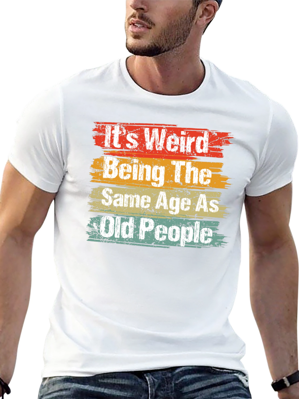 Funny Same Age As Old People Graphic Tee