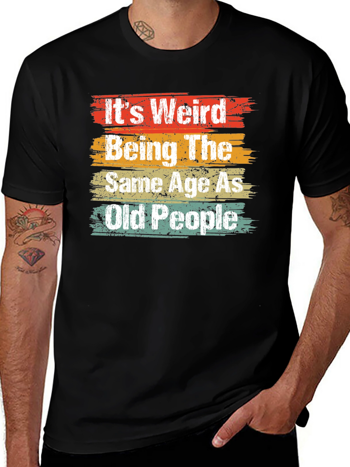 Funny Same Age As Old People Graphic Tee