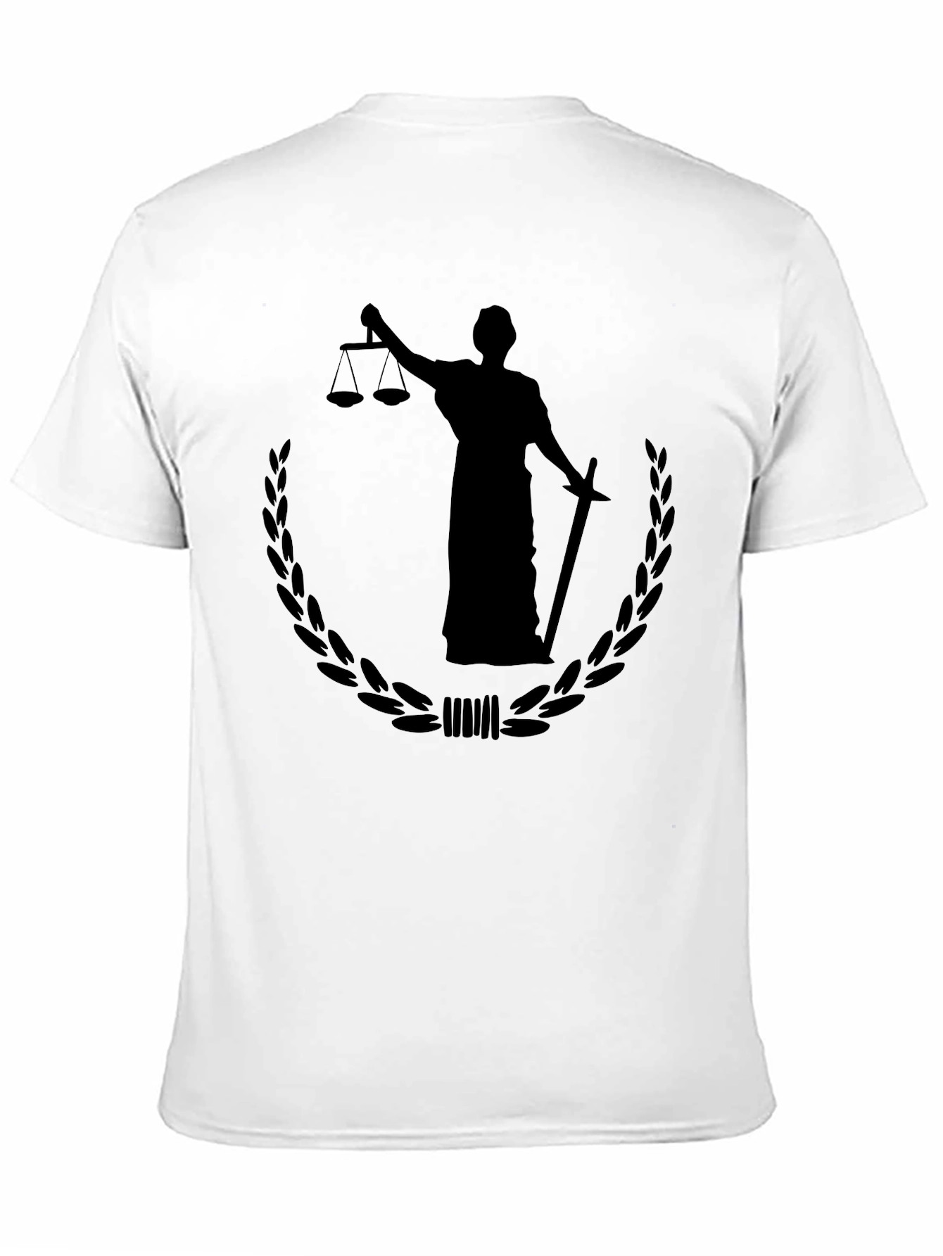 Scales of Justice Mens Black Graphic Tee