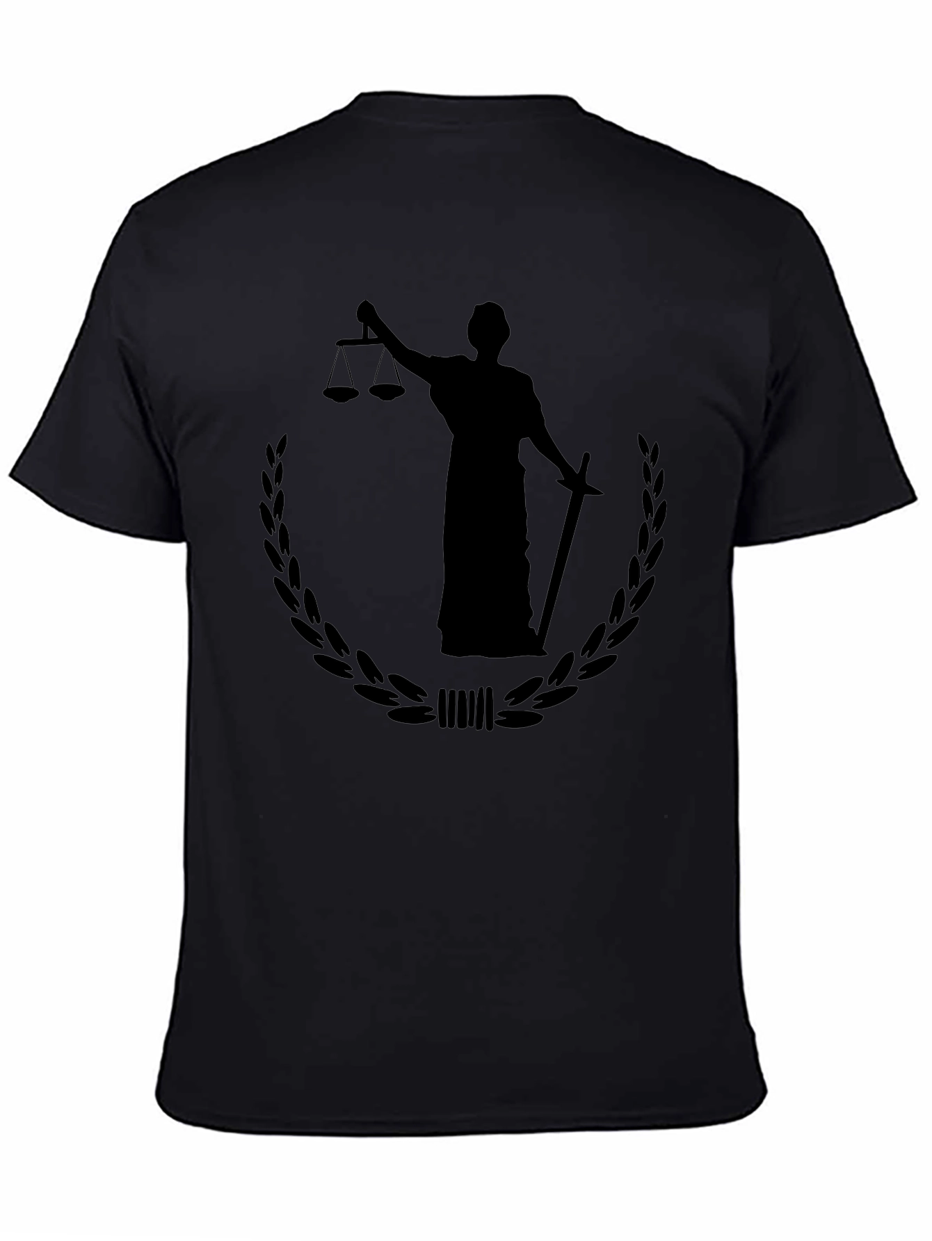 Scales of Justice Mens Black Graphic Tee