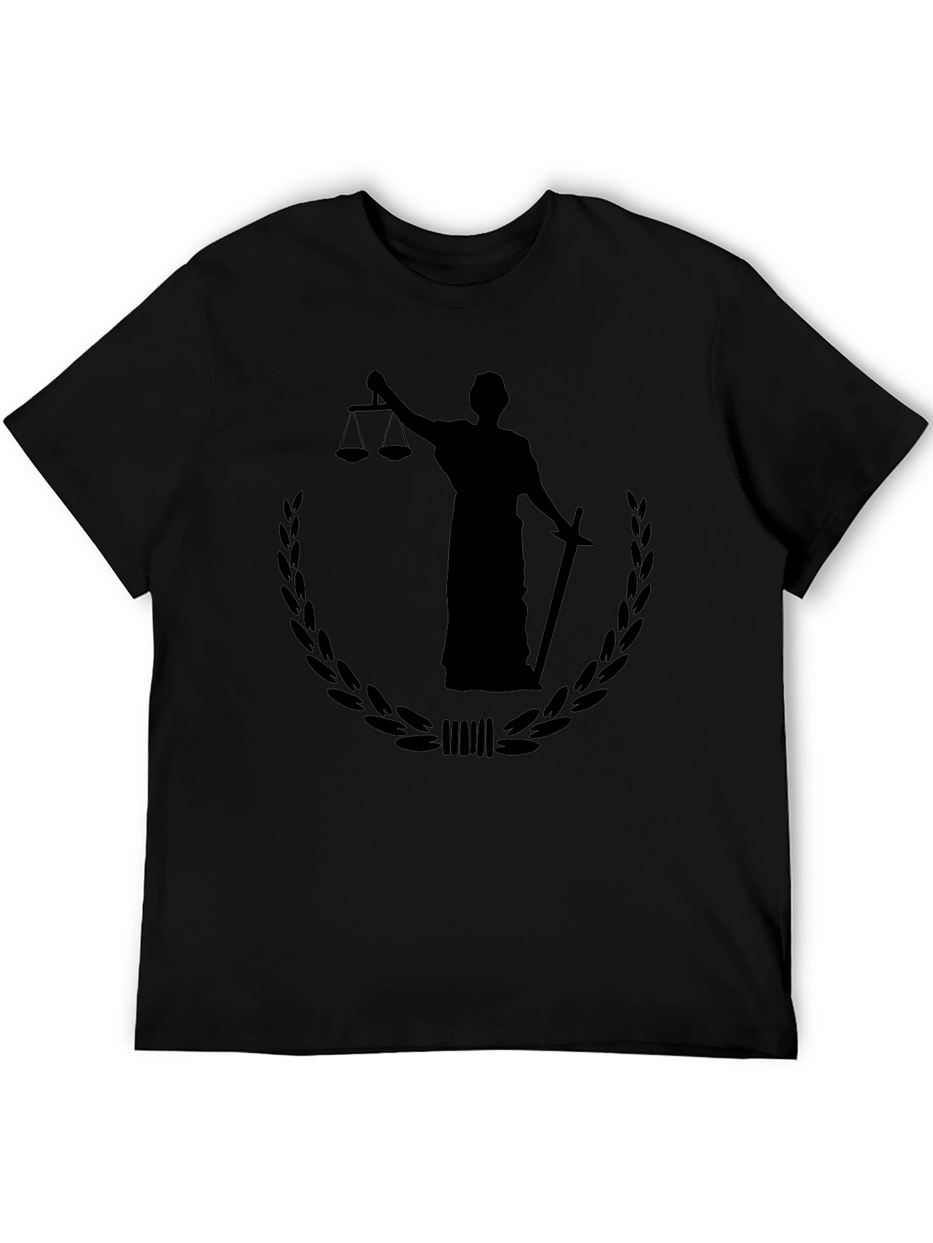 Scales of Justice Mens Black Graphic Tee
