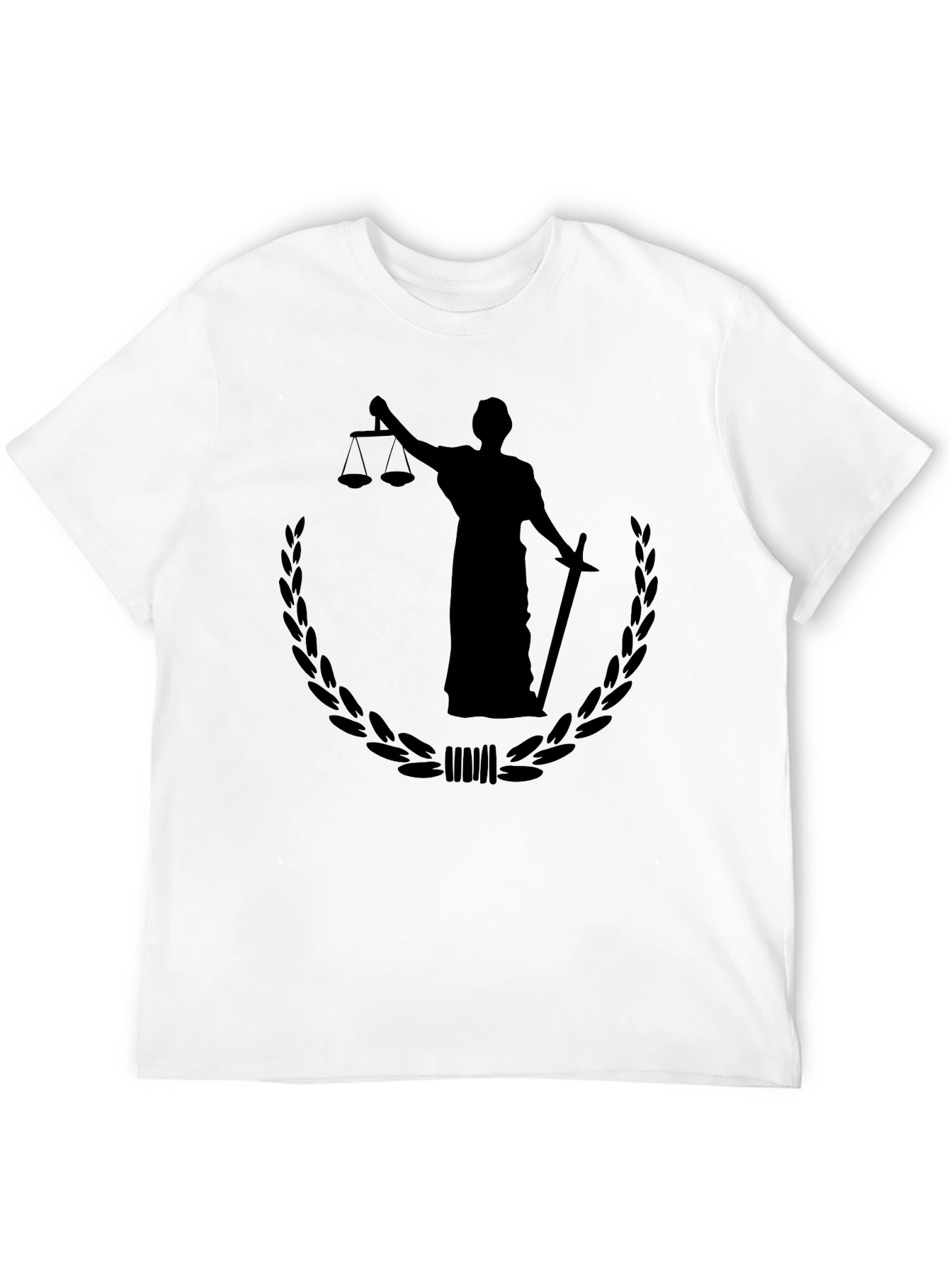 Scales of Justice Mens Black Graphic Tee