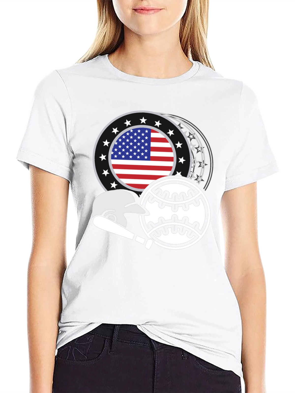 Patriotic Baseball Graphic Tee