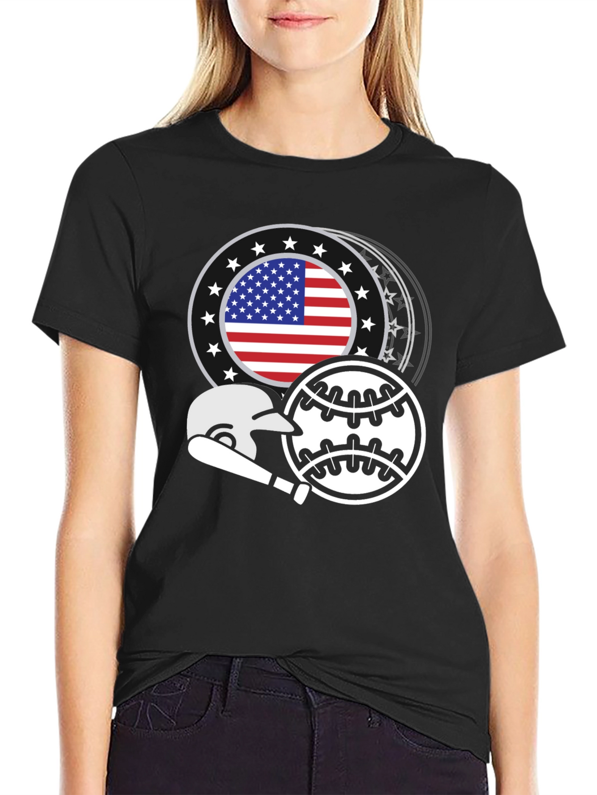 Patriotic Baseball Graphic Tee