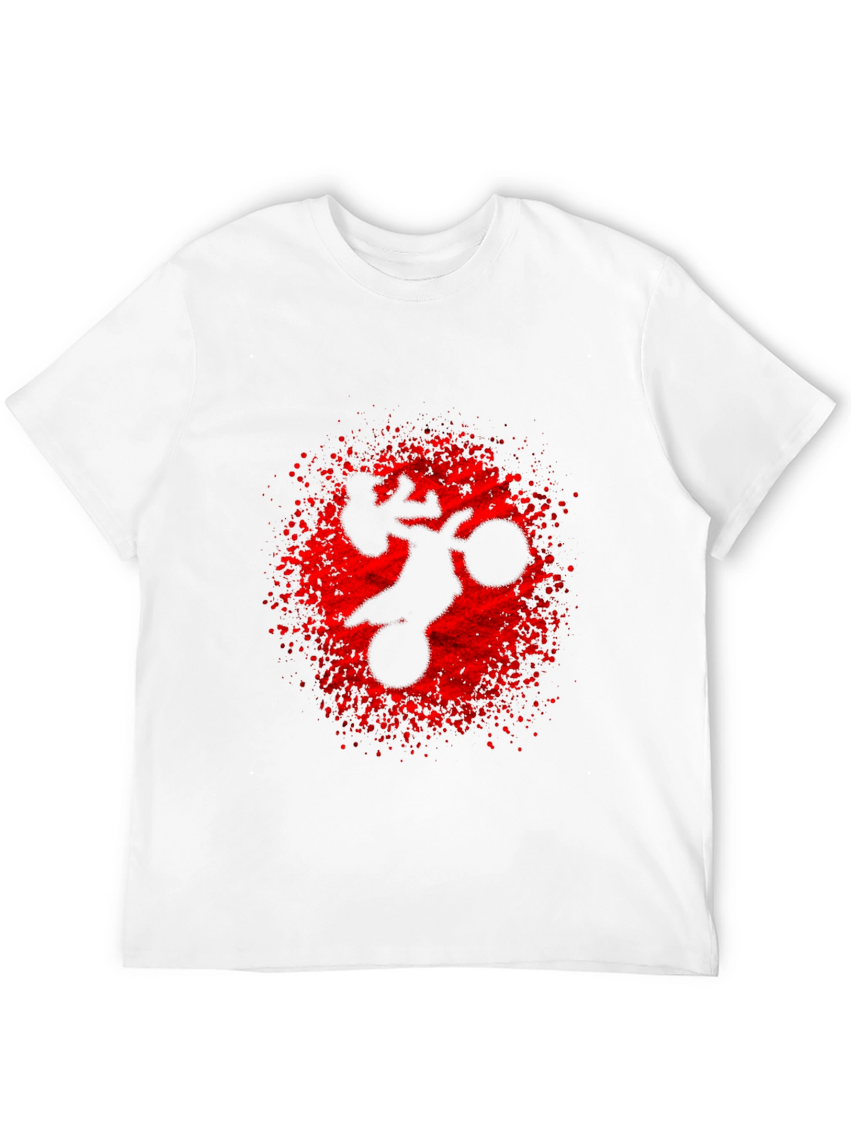 Motorcycle Graphic T-Shirt - Black Crew Neck Tee