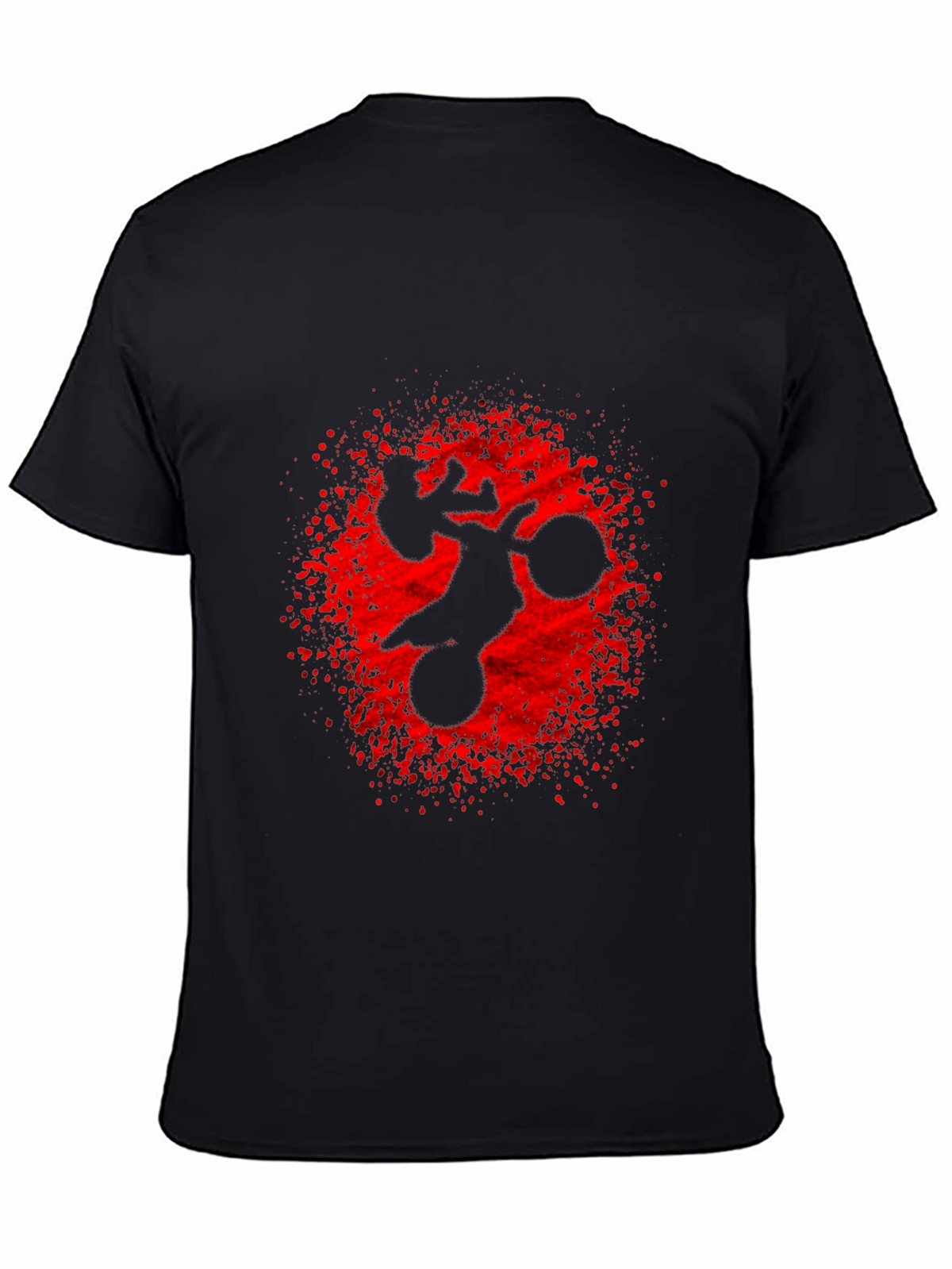 Motorcycle Graphic T-Shirt - Black Crew Neck Tee
