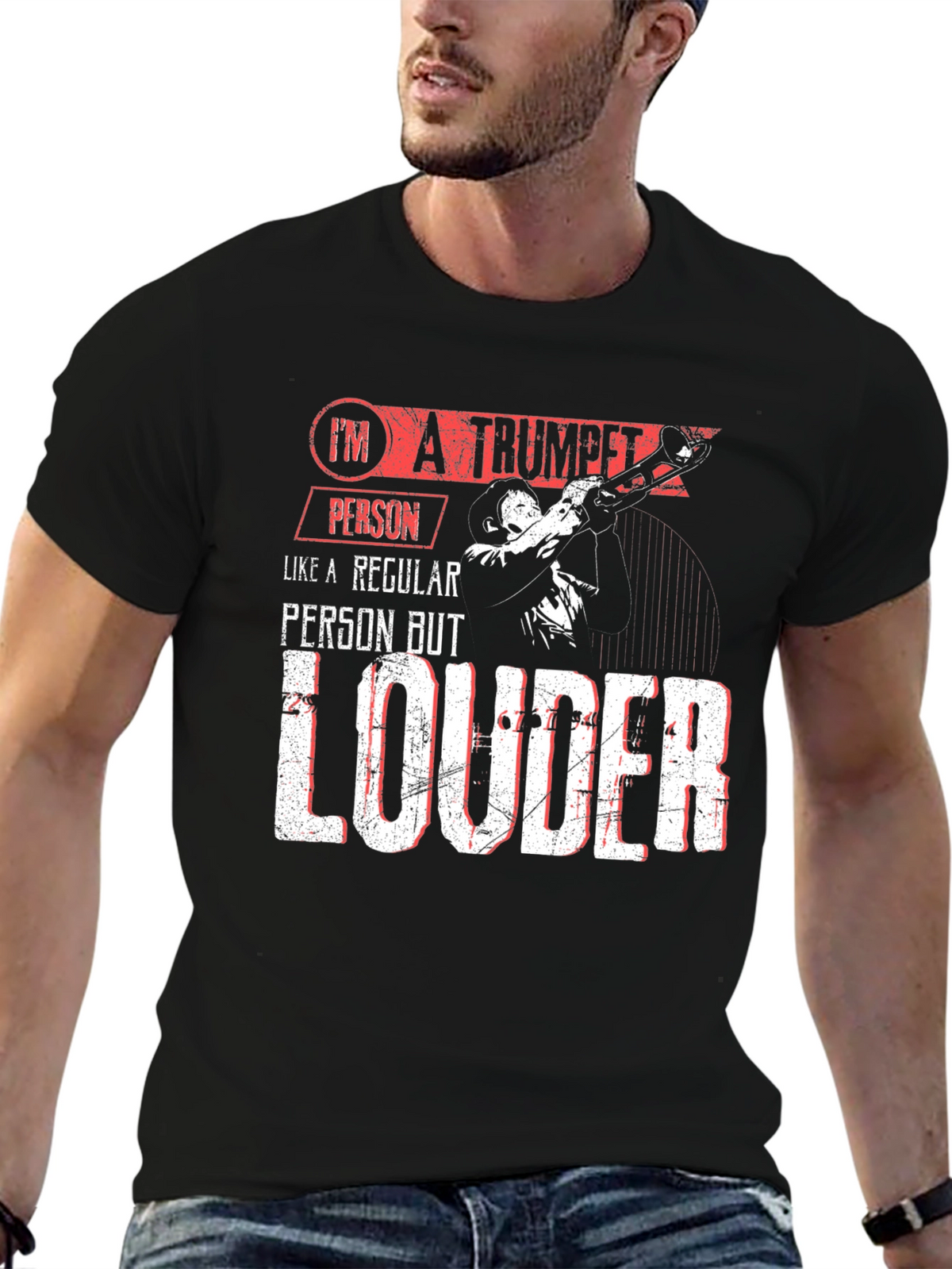 Trumpet Person T-Shirt - Loud Musician Tee