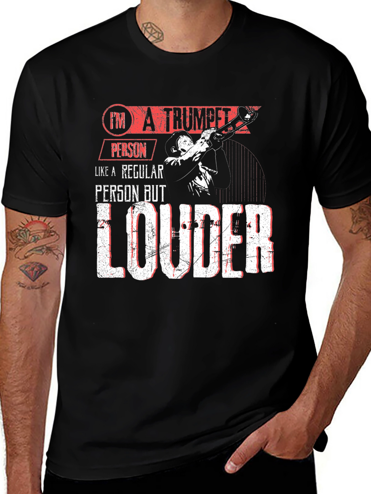 Trumpet Person T-Shirt - Loud Musician Tee