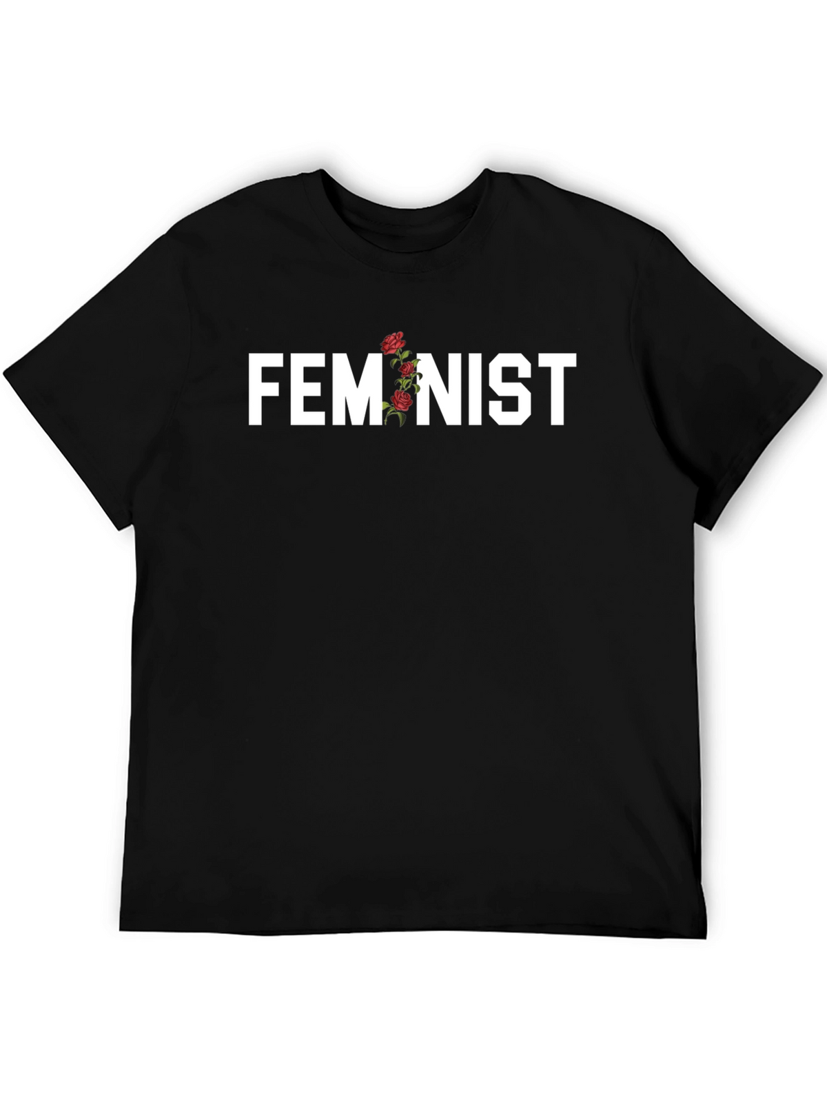 Feminist Floral Graphic Tee - Empowering Statement Shirt