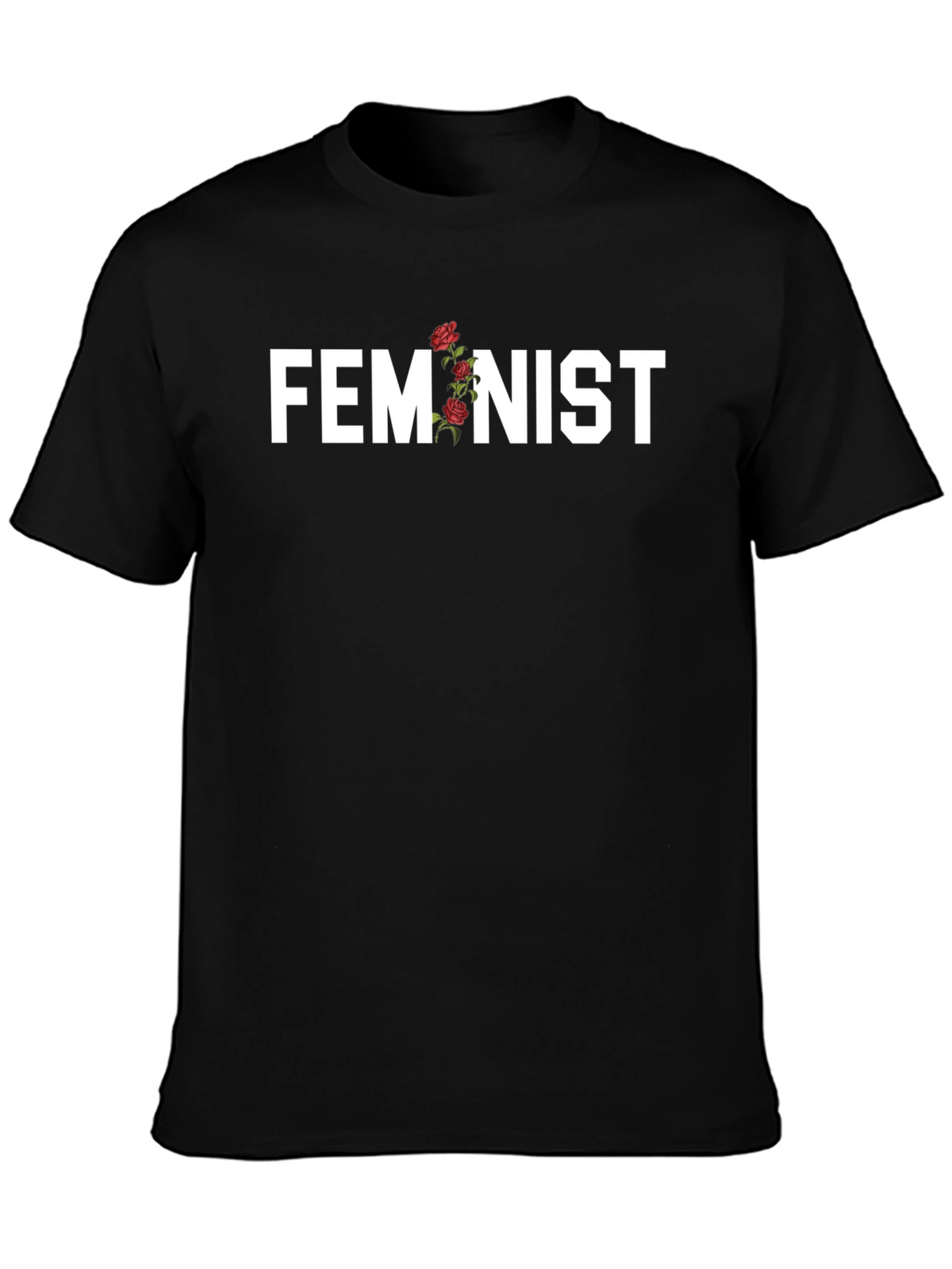 Feminist Floral Graphic Tee - Empowering Statement Shirt
