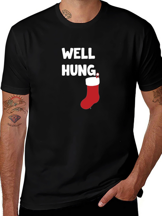 Well Hung Christmas Stocking Graphic Tee