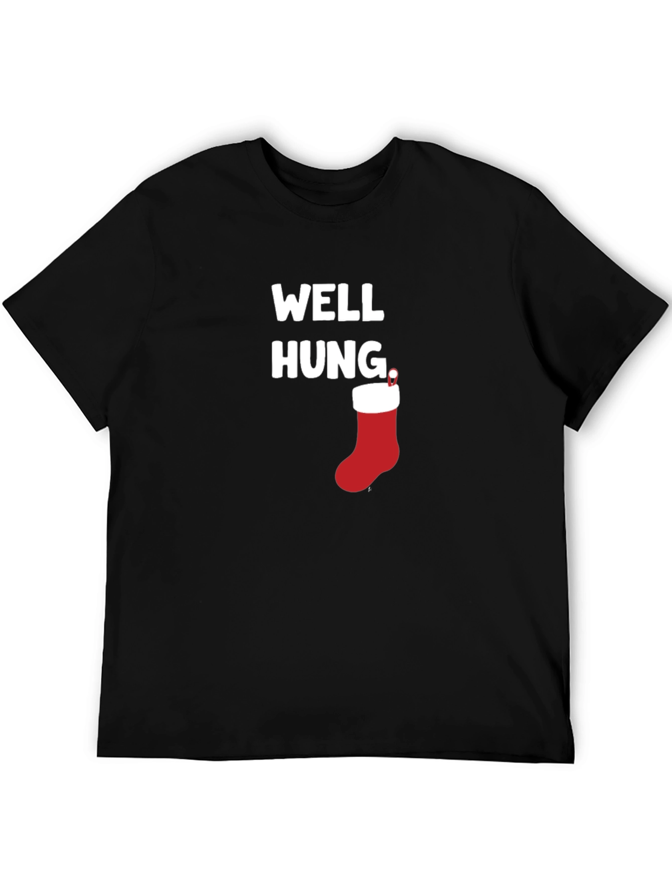 Well Hung Christmas Stocking Graphic Tee
